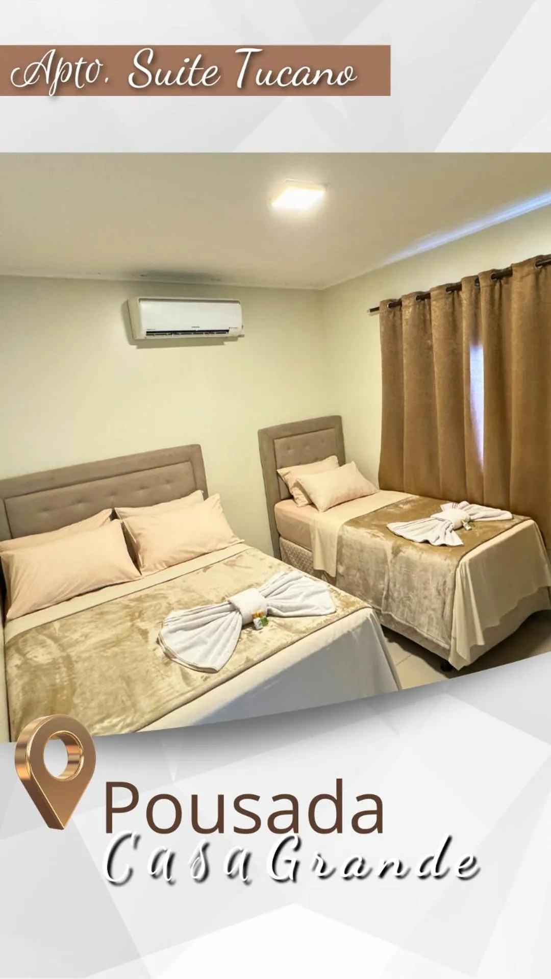 Bed in Pousada Casa Grande