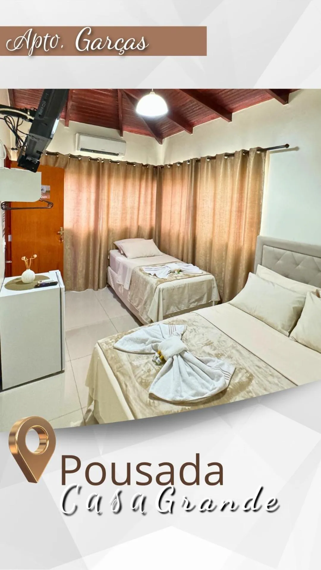 Bed in Pousada Casa Grande