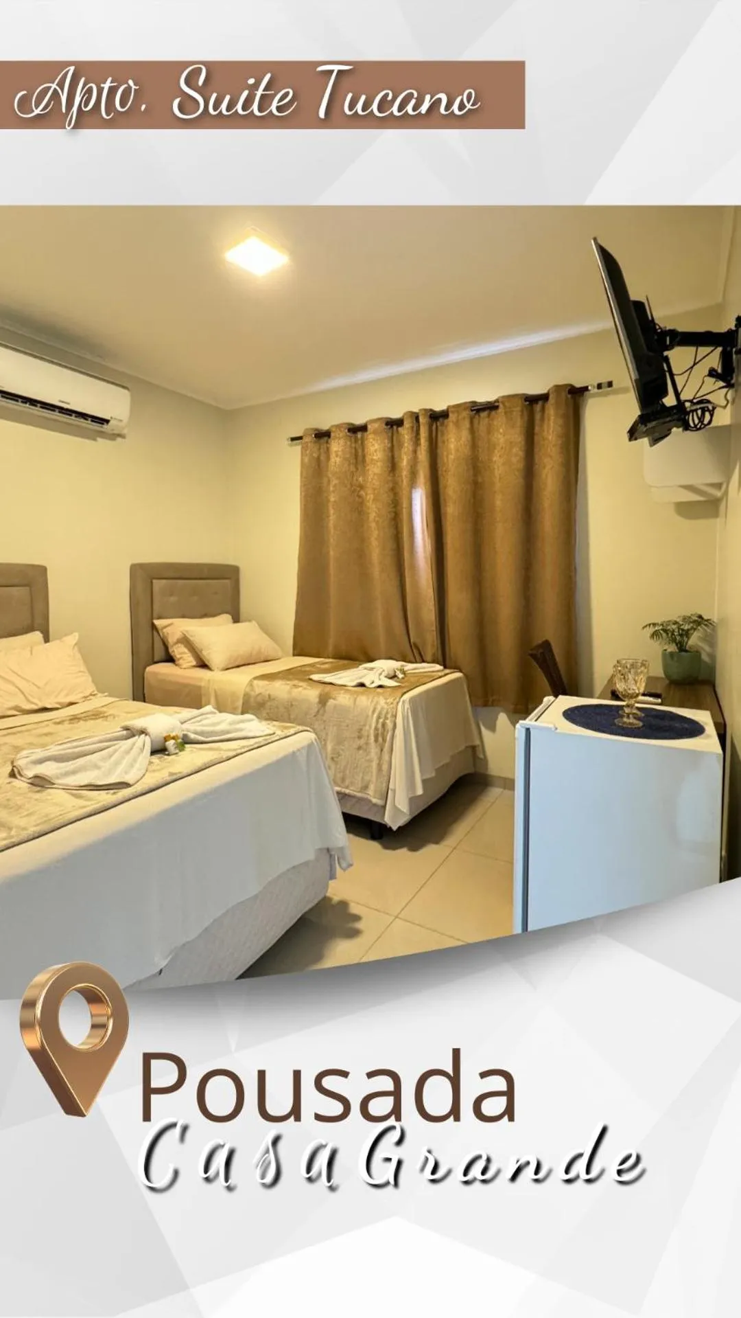 Bed in Pousada Casa Grande