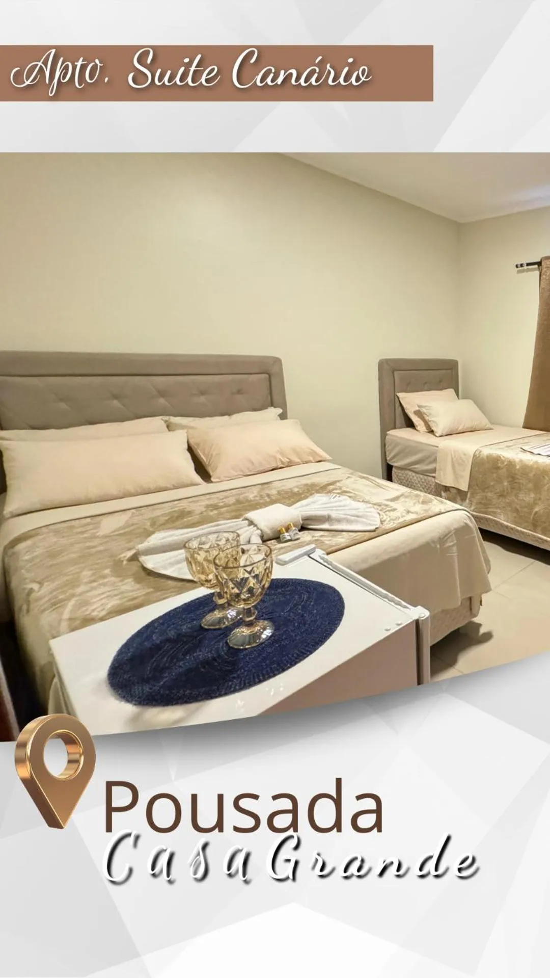 Bed in Pousada Casa Grande