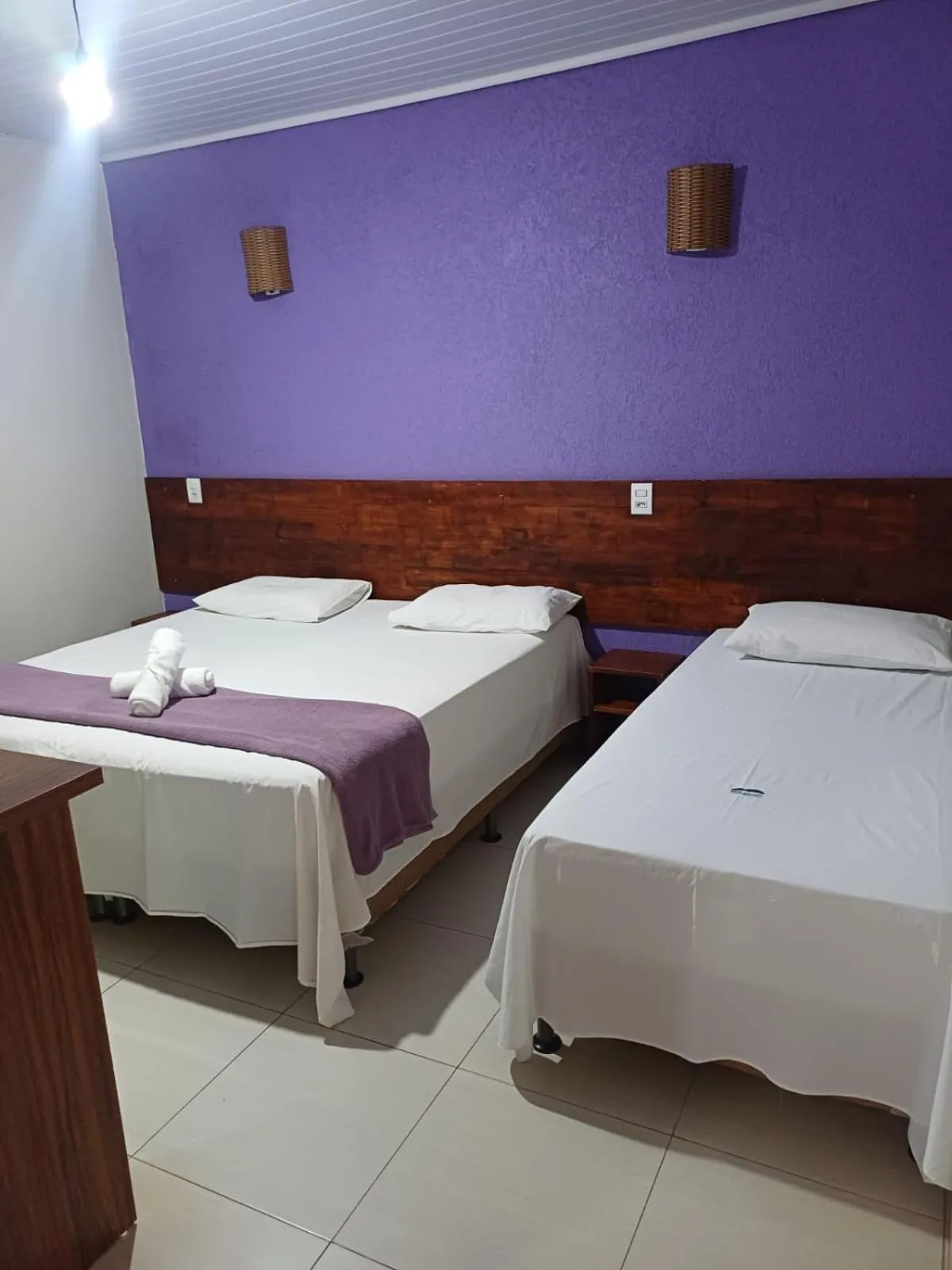 Bed in Pousada Bom Jardim