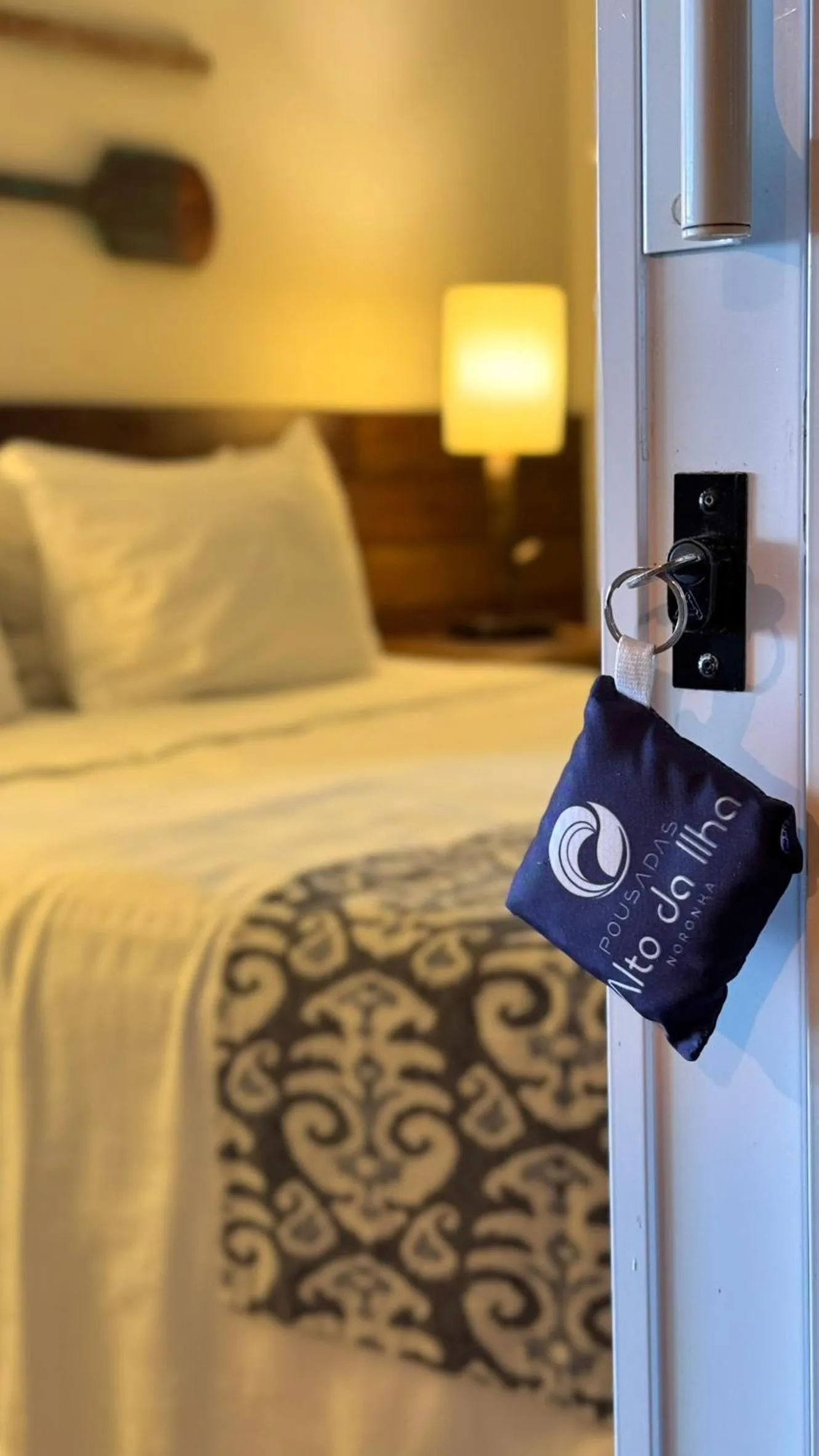 Decorative detail, Bed in Pousada Alto da Floresta Noronha by Alto da Ilha