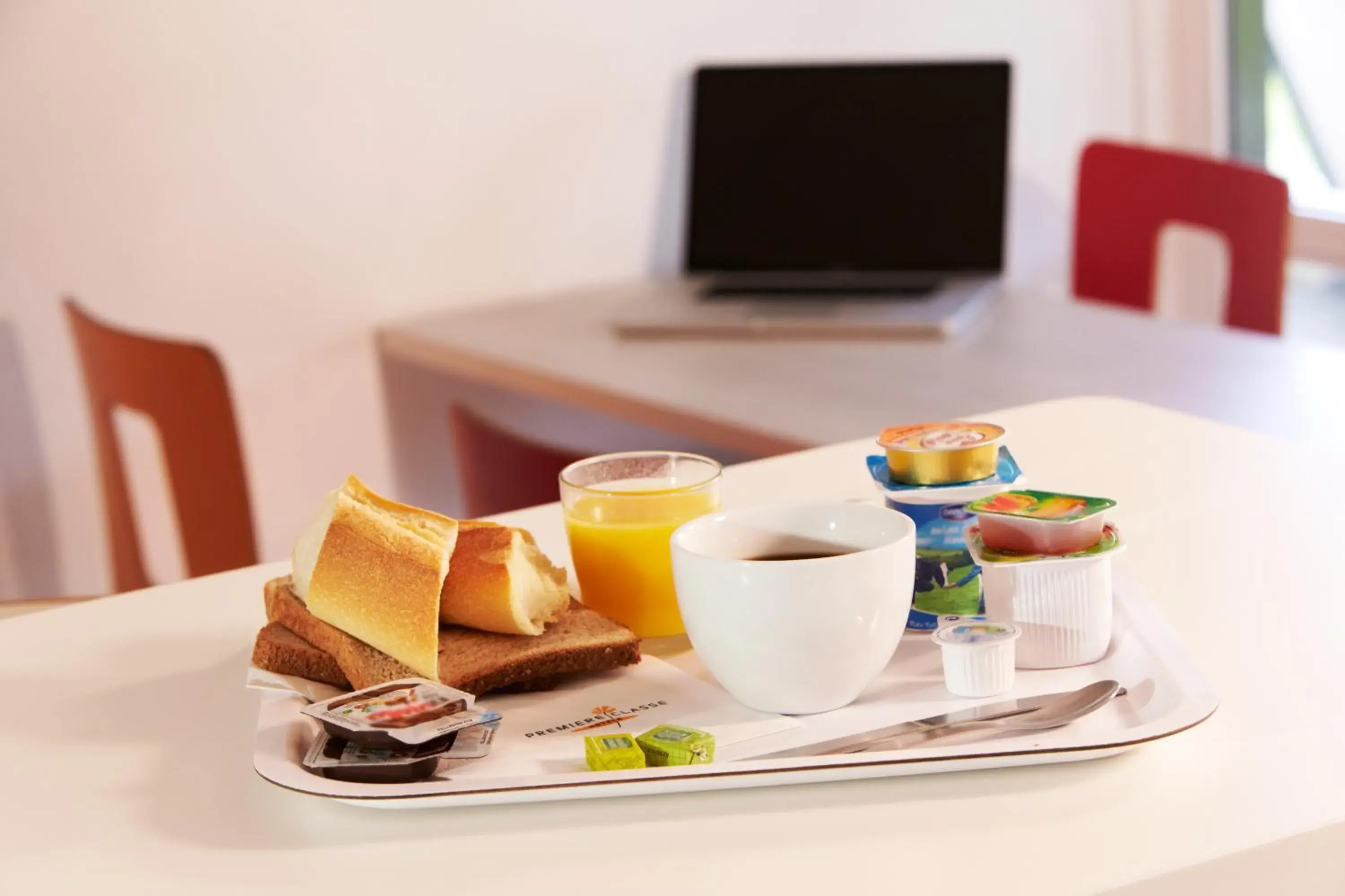 Continental breakfast in Premiere Classe Chantilly Sud Luzarches