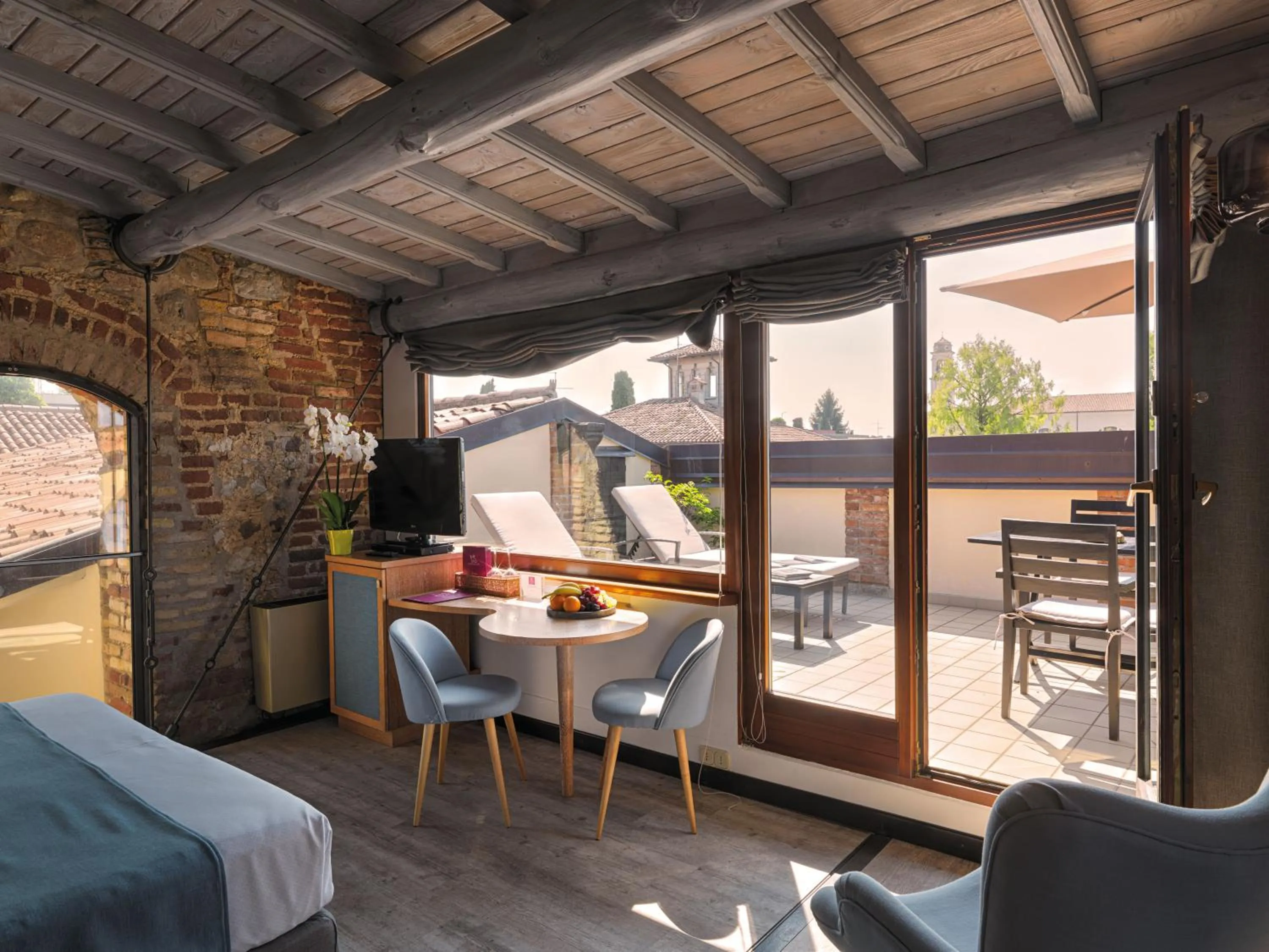 Bed in Cangrande Hotel