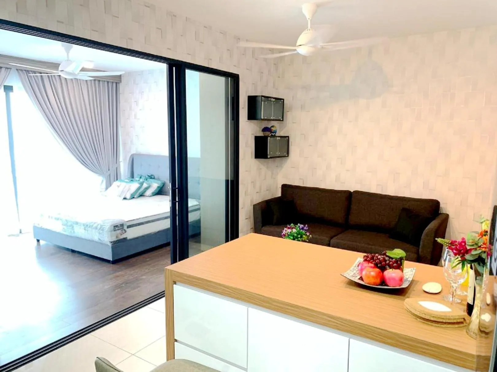 Bed in Almas Suites Puteri Harbour