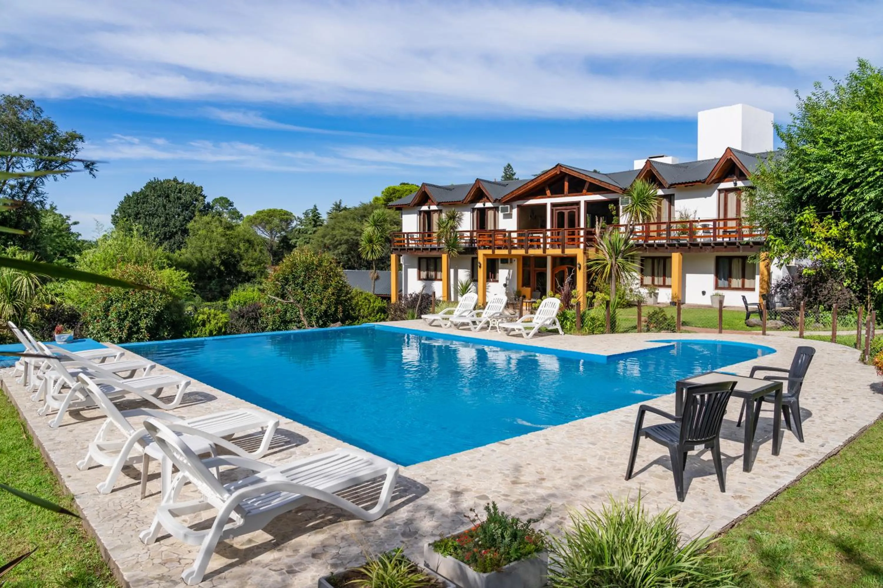 Pool view in Posada Shemak