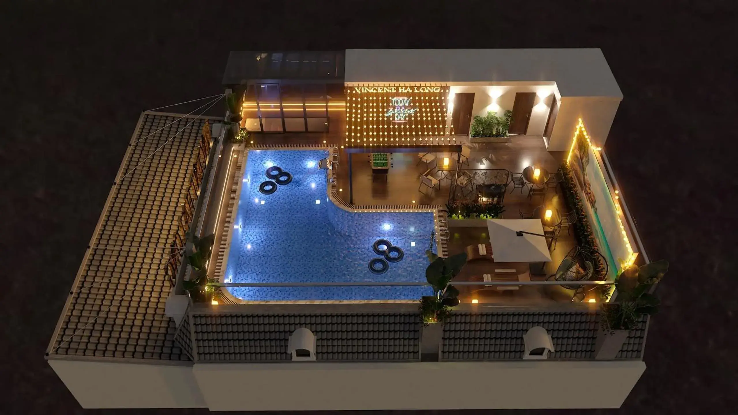 Swimming pool in Vincent Halong Hotel Swimming pool in Vincent Halong Hotel