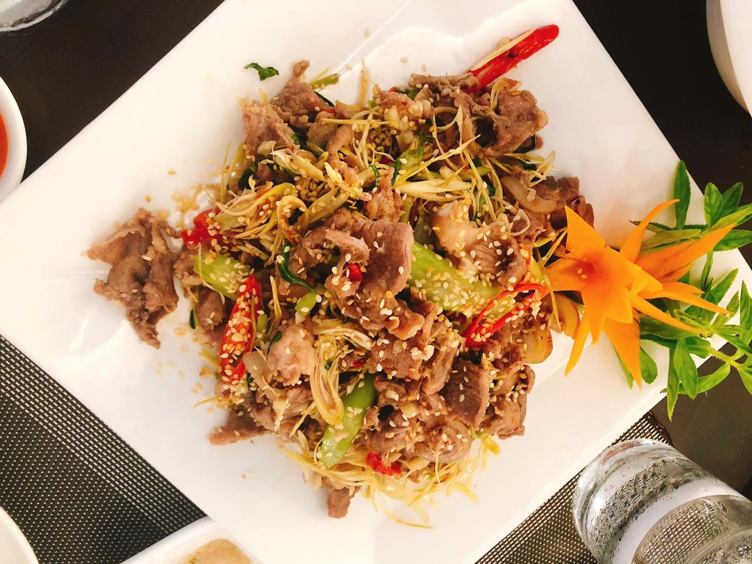 Food close-up in Vincent Halong Hotel