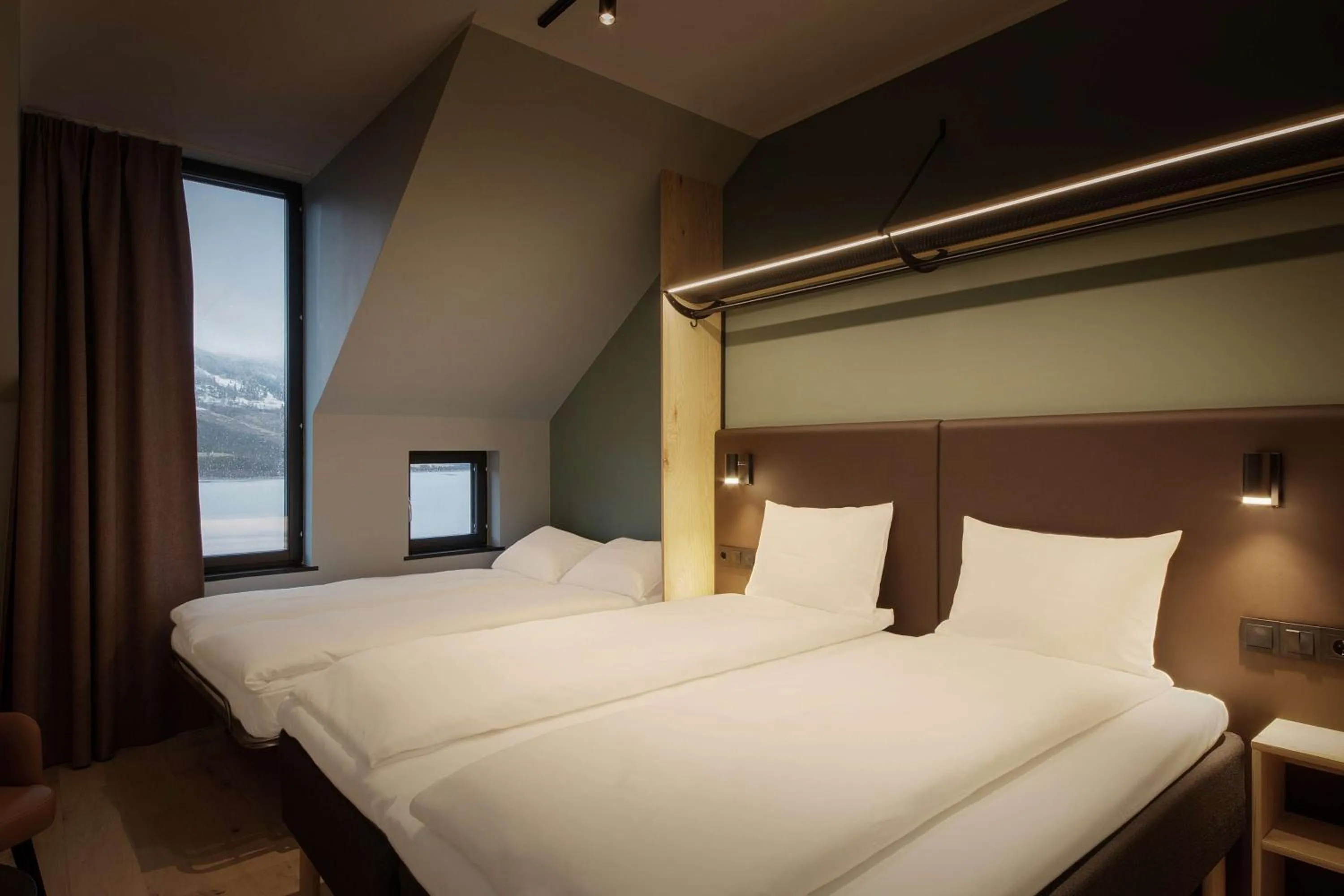 Bedroom, Bed in Scandic Voss