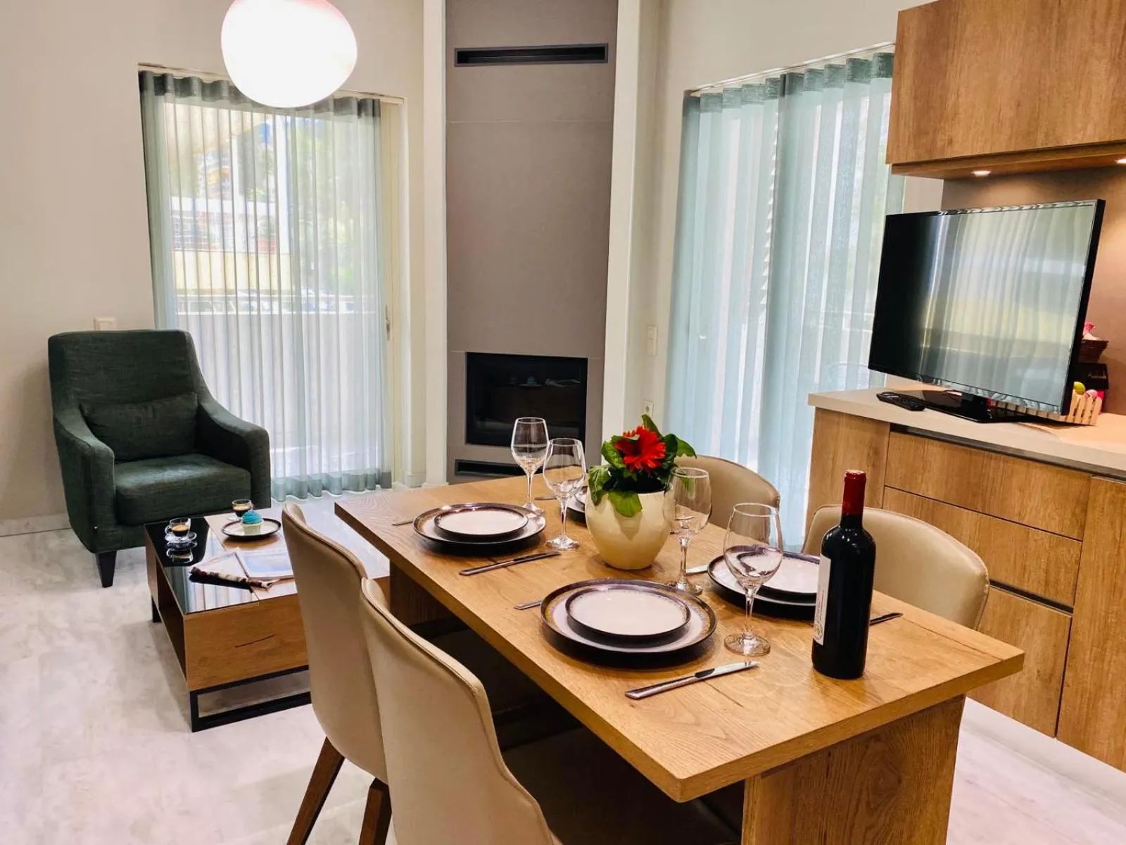 Dining area in Olygreen Athens Residences