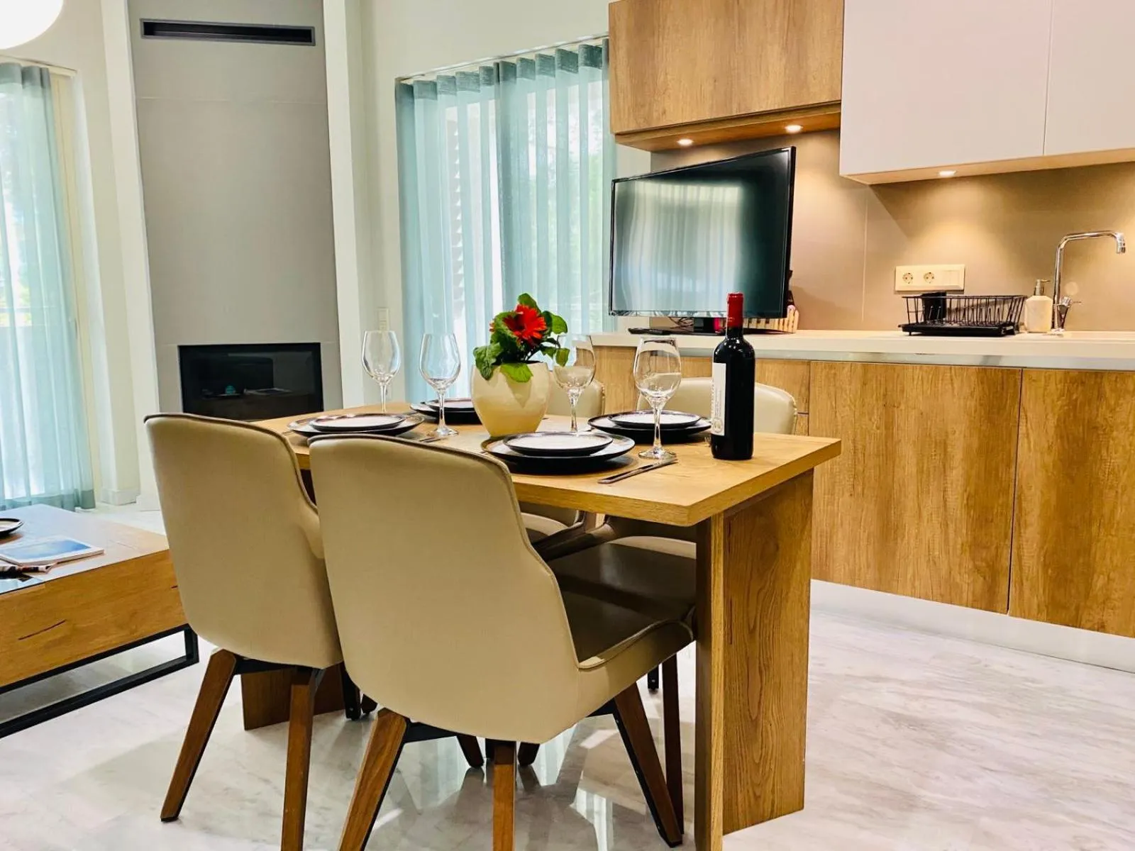 Dining area in Olygreen Athens Residences
