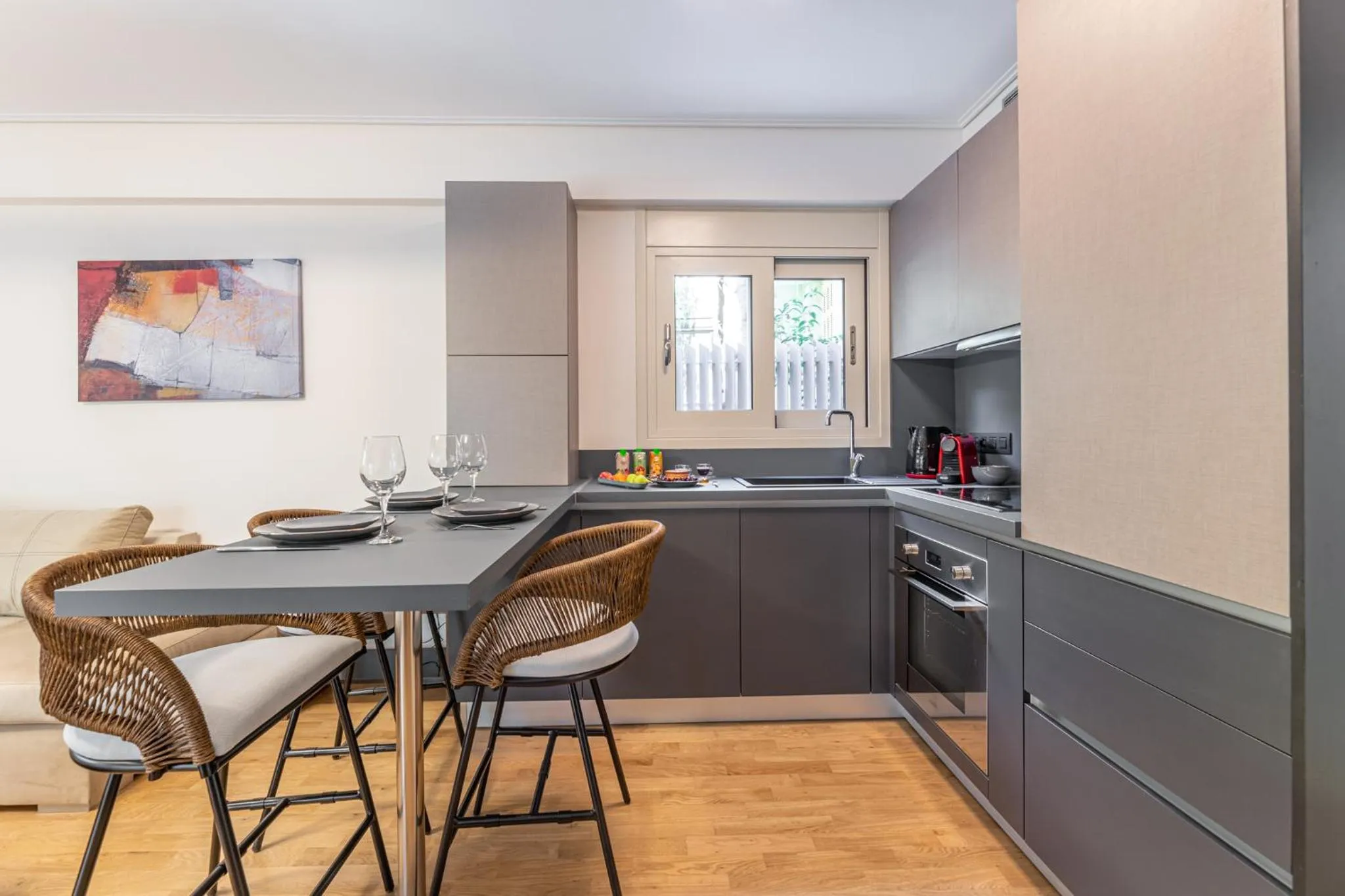 Kitchen or kitchenette in Olygreen Athens Residences