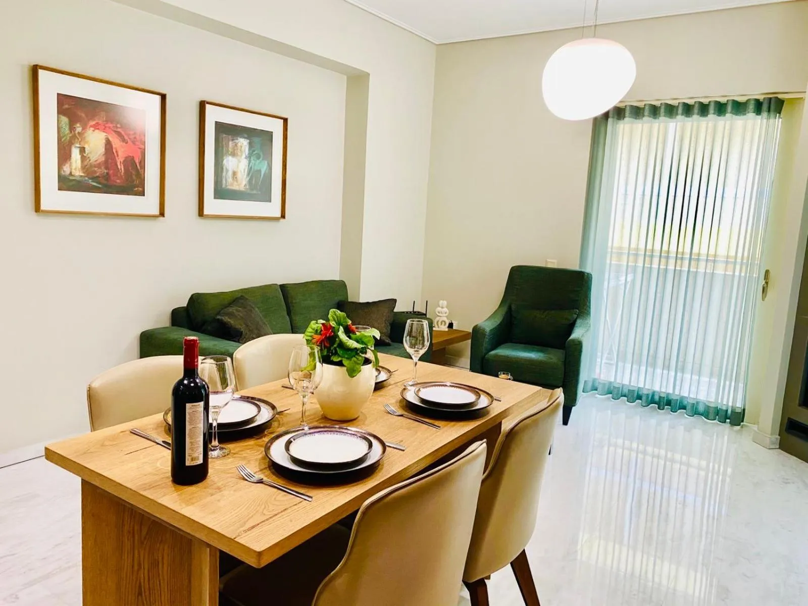 Dining area in Olygreen Athens Residences
