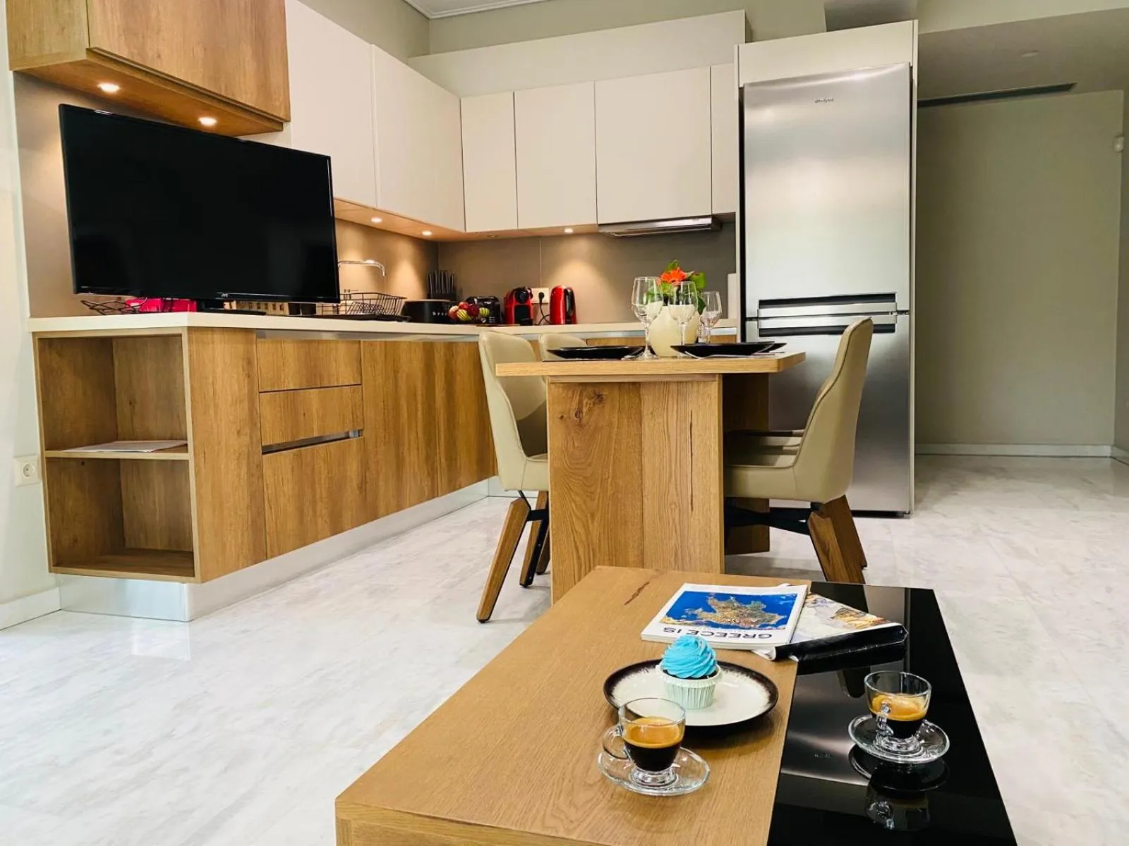 Kitchen or kitchenette in Olygreen Athens Residences