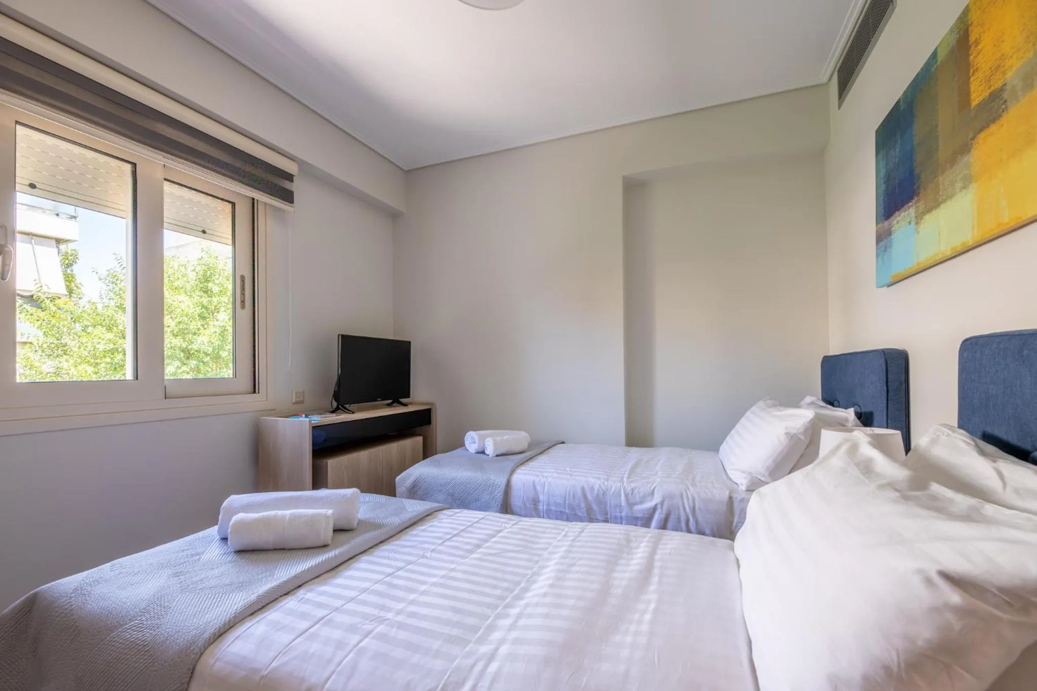 Bed in Olygreen Athens Residences