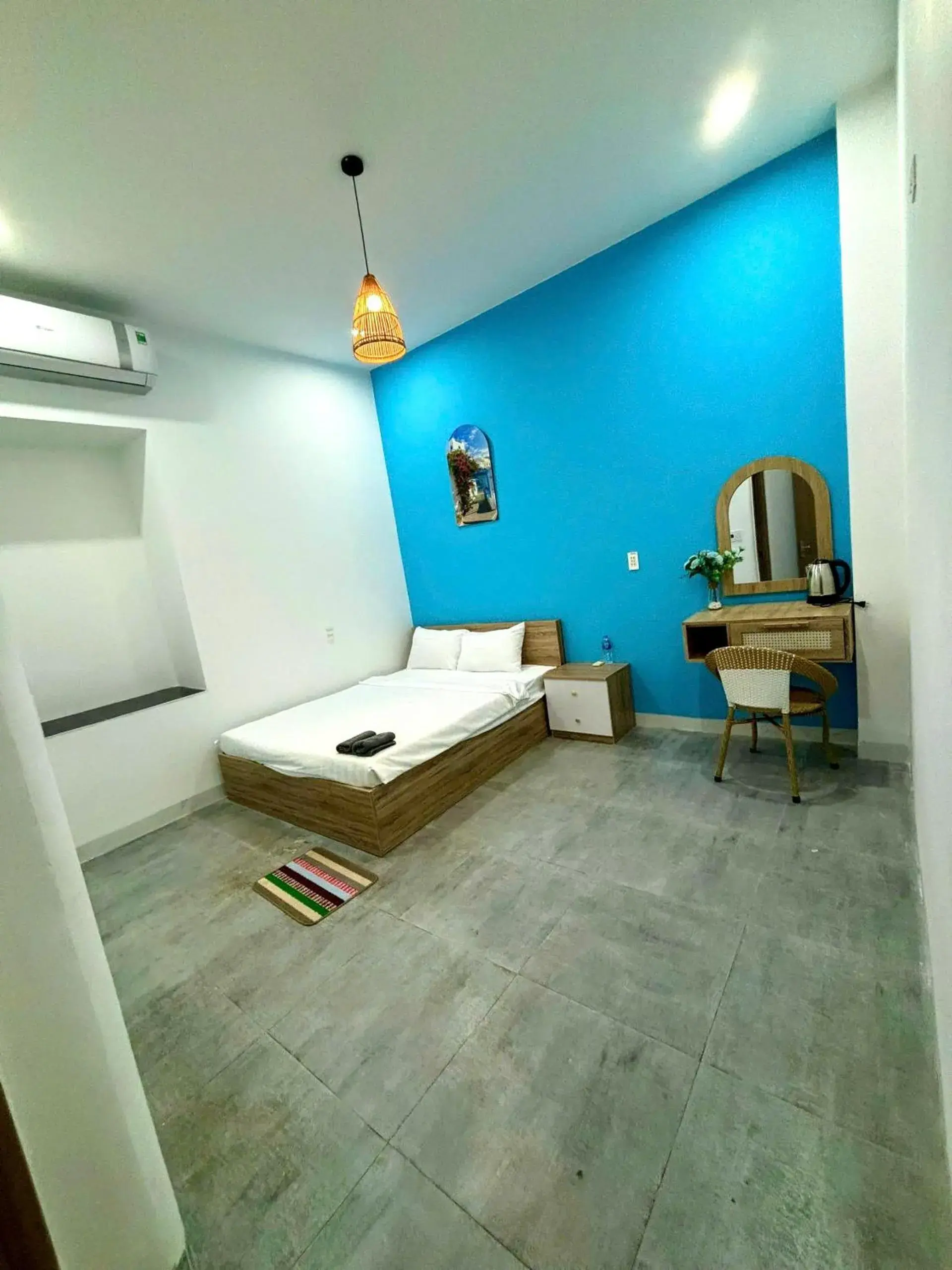 Bed in Santorini House and Coffee Bed in Santorini House and Coffee