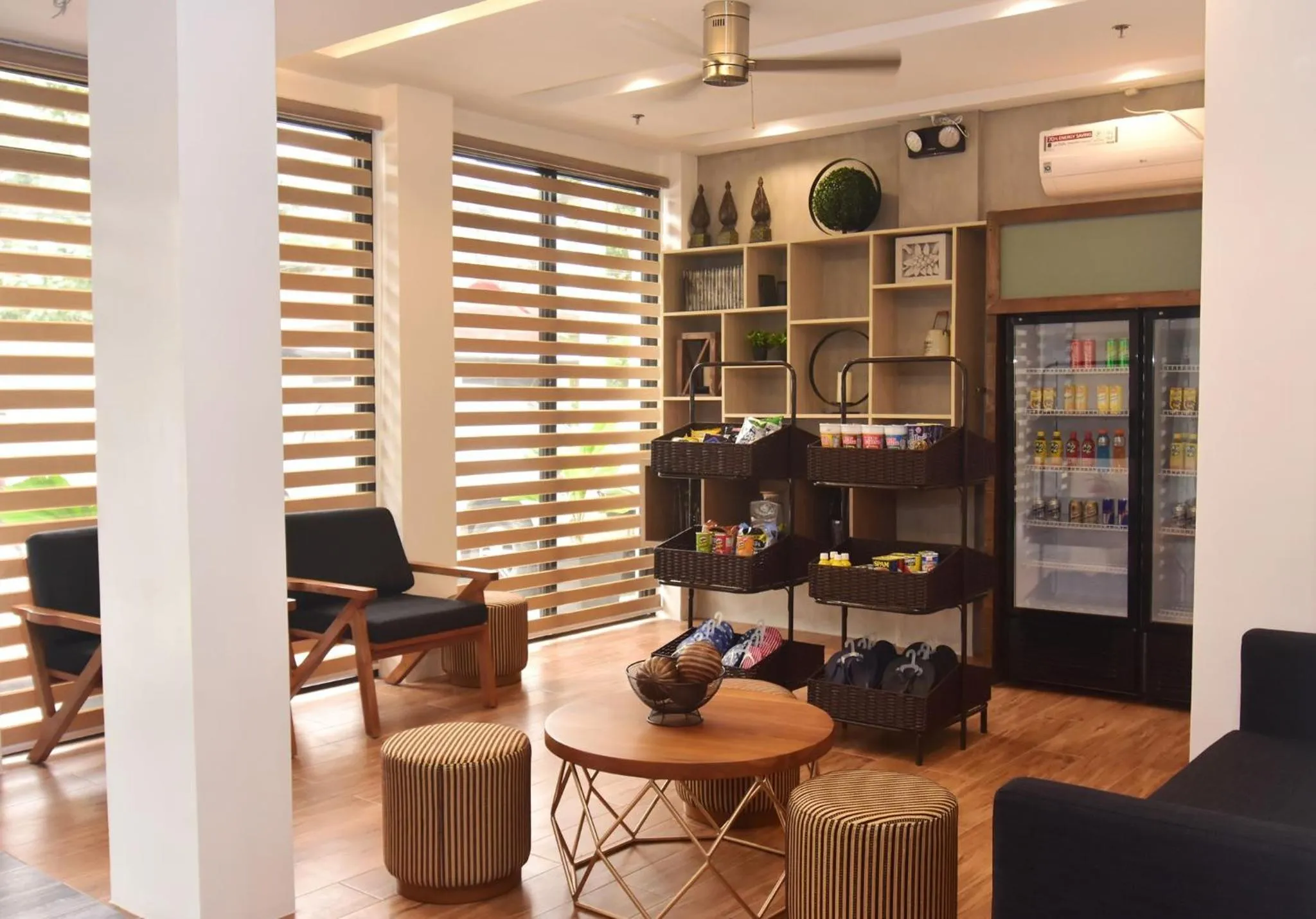 Seating area in Andeo Suites