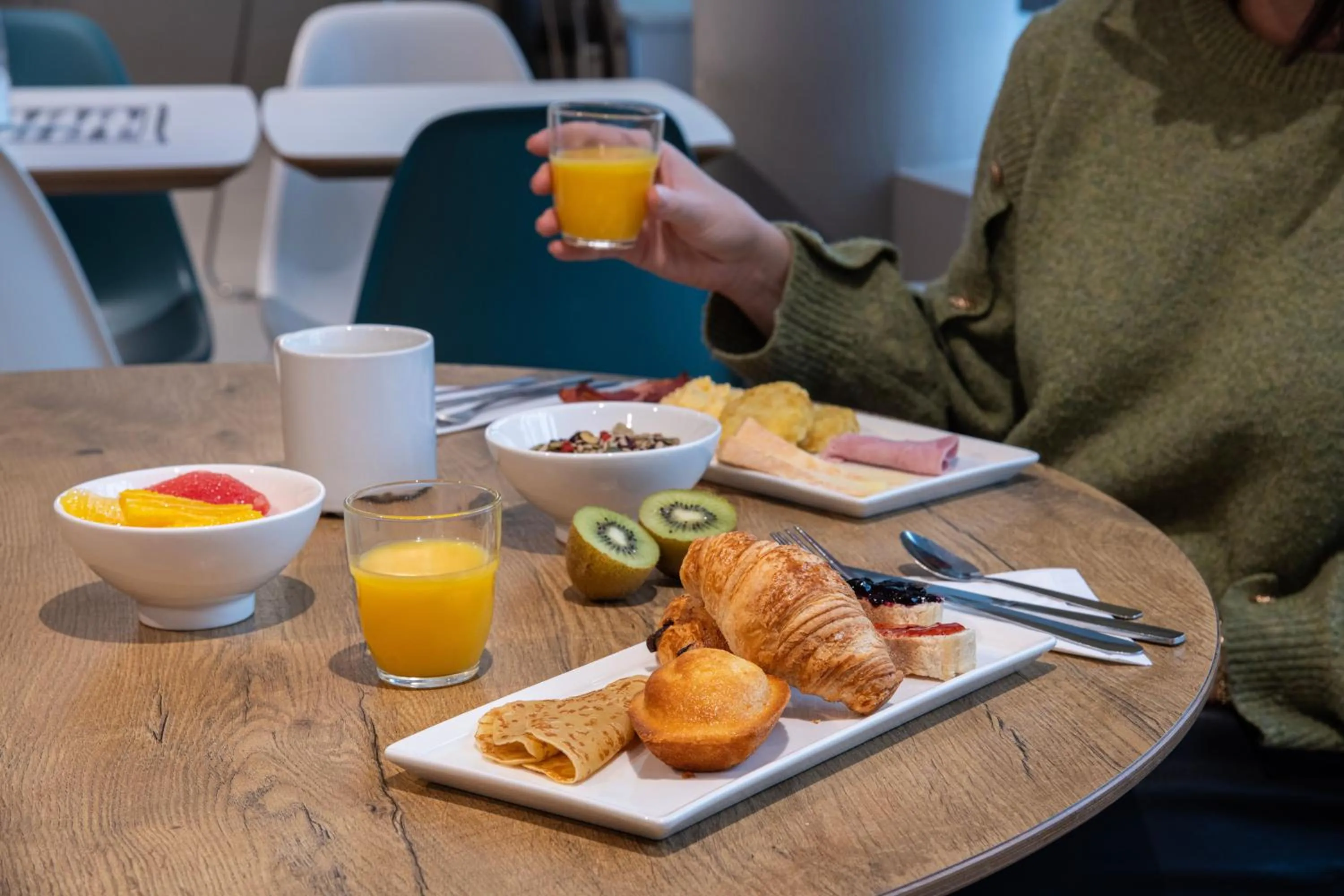 Buffet breakfast in ibis Paris Gare du Nord Château Landon 10ème