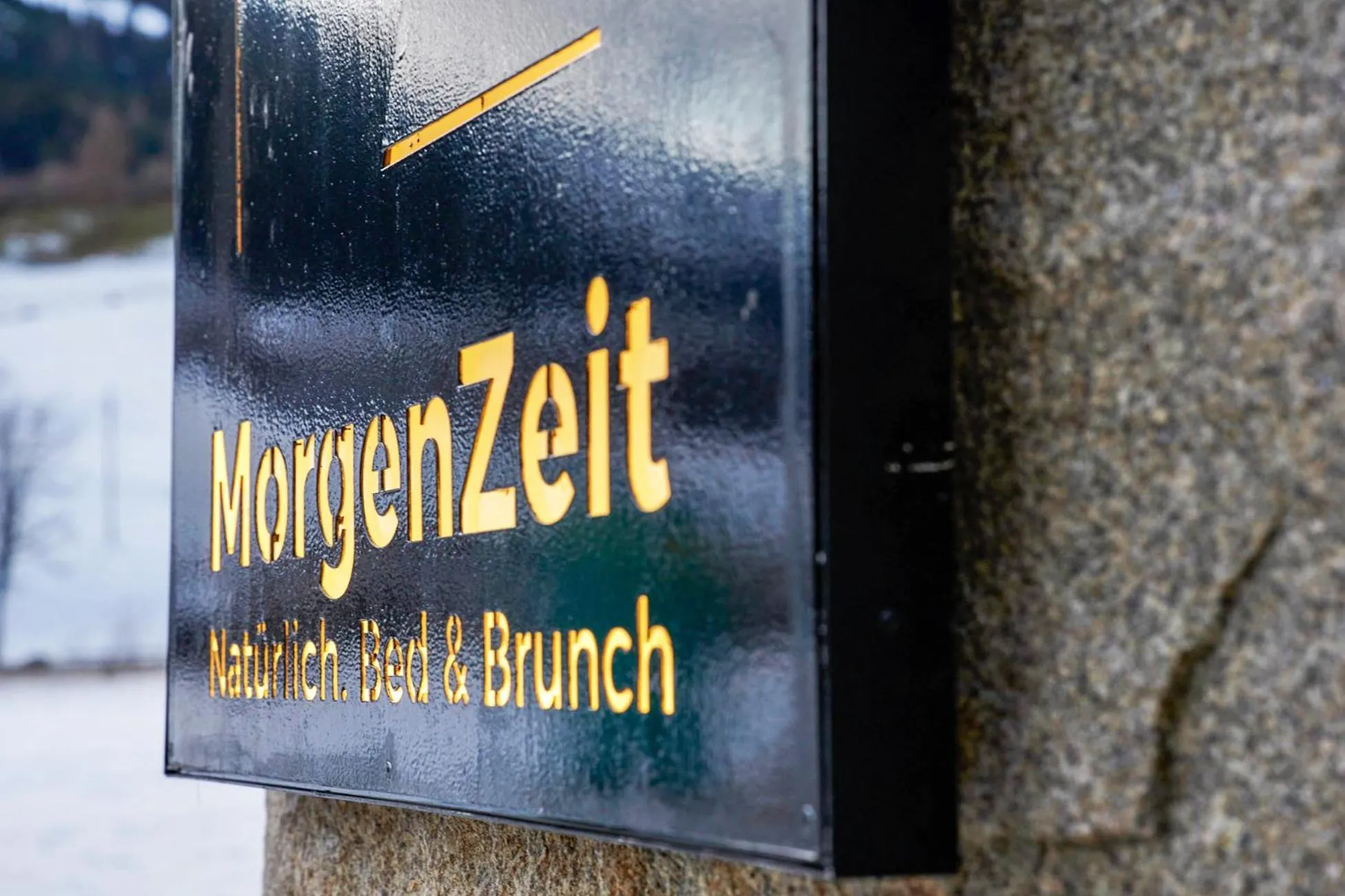 Property logo or sign in Wellness und Brunch Hotel MorgenZeit beheizter Naturpool mit Sandstrand Genuss Frühstück bis 13 Uhr Hochkönig Sommercard