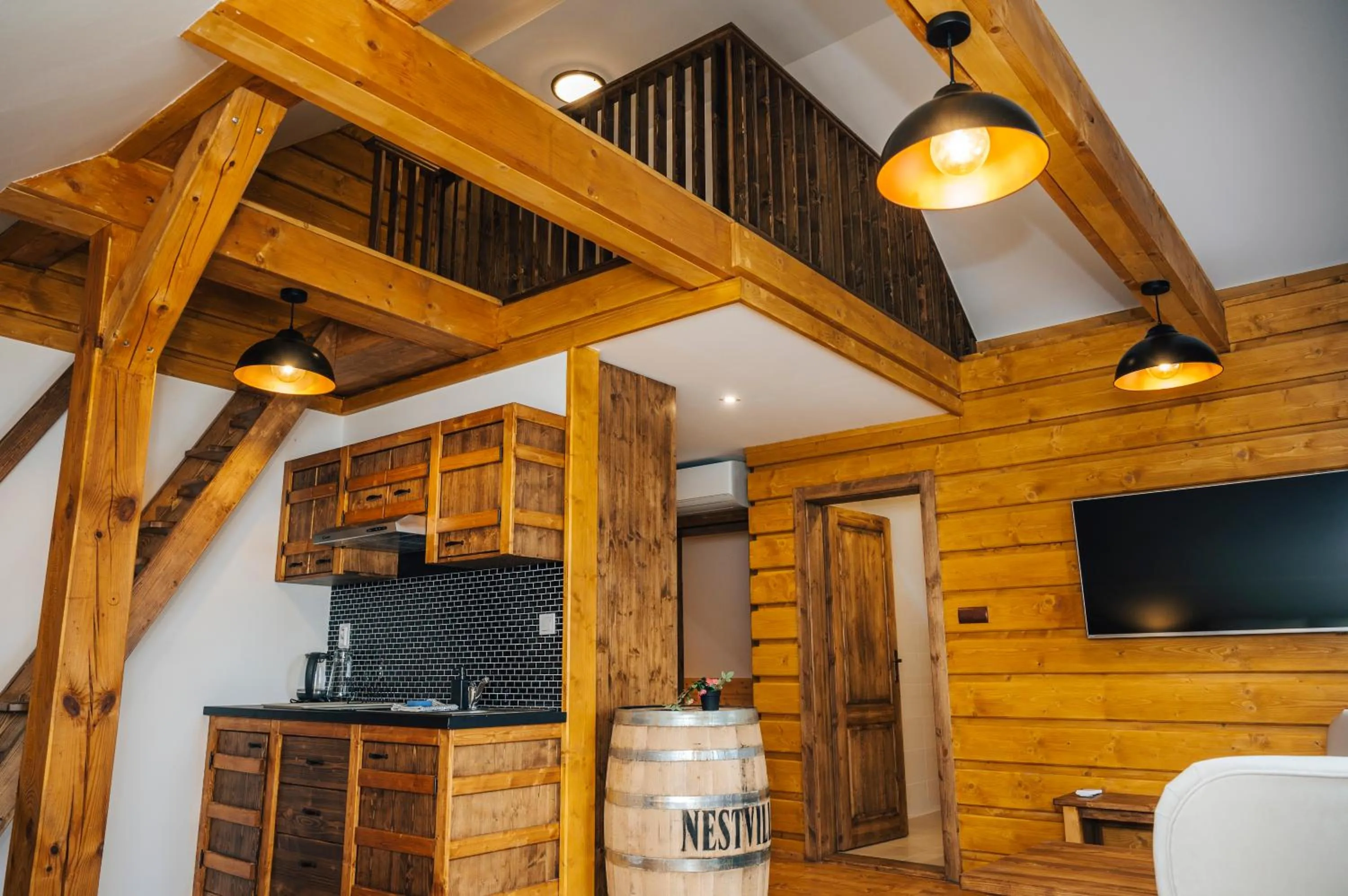 Kitchen or kitchenette in Nestville Apartments