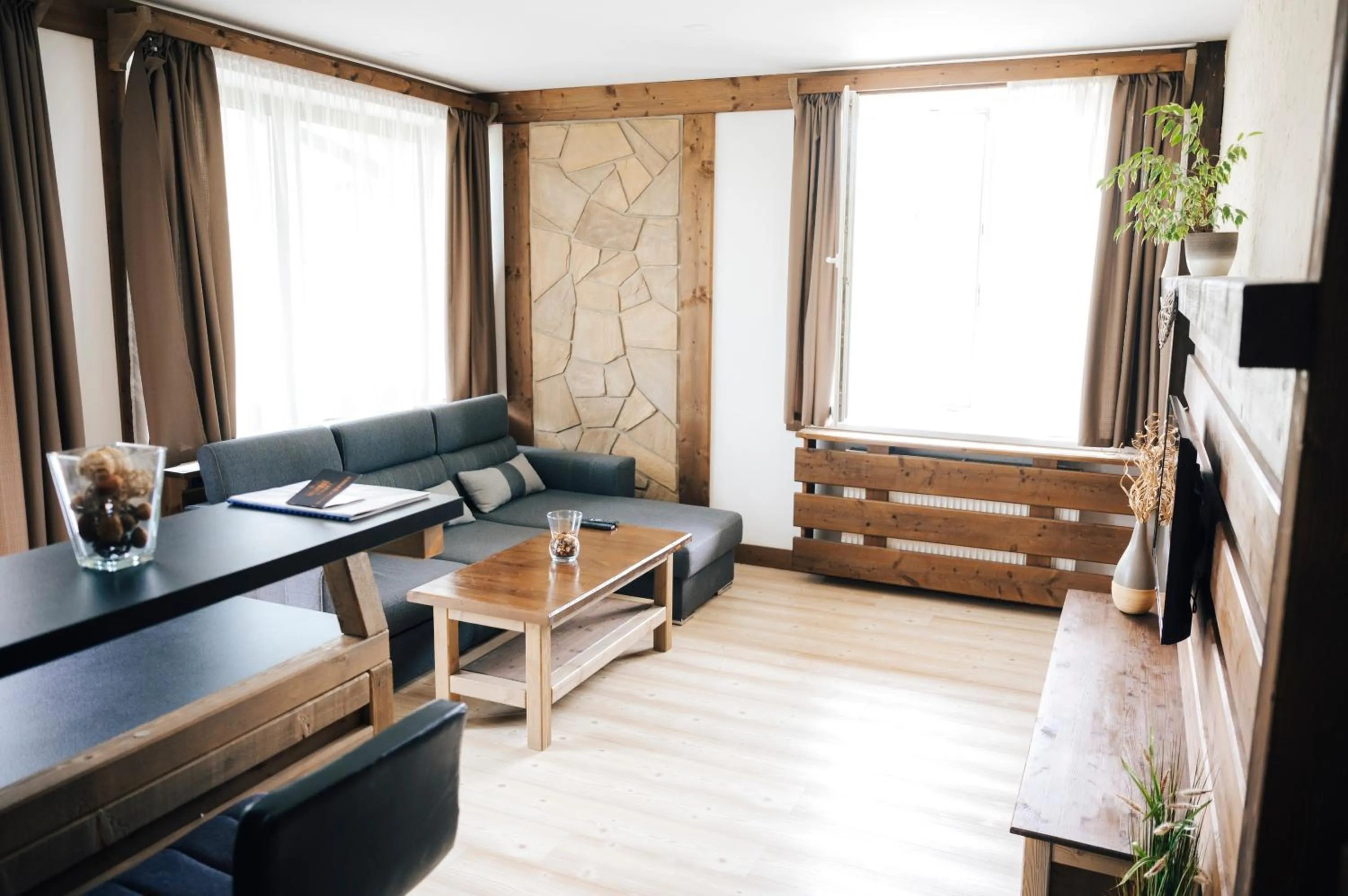 Living room in Nestville Apartments