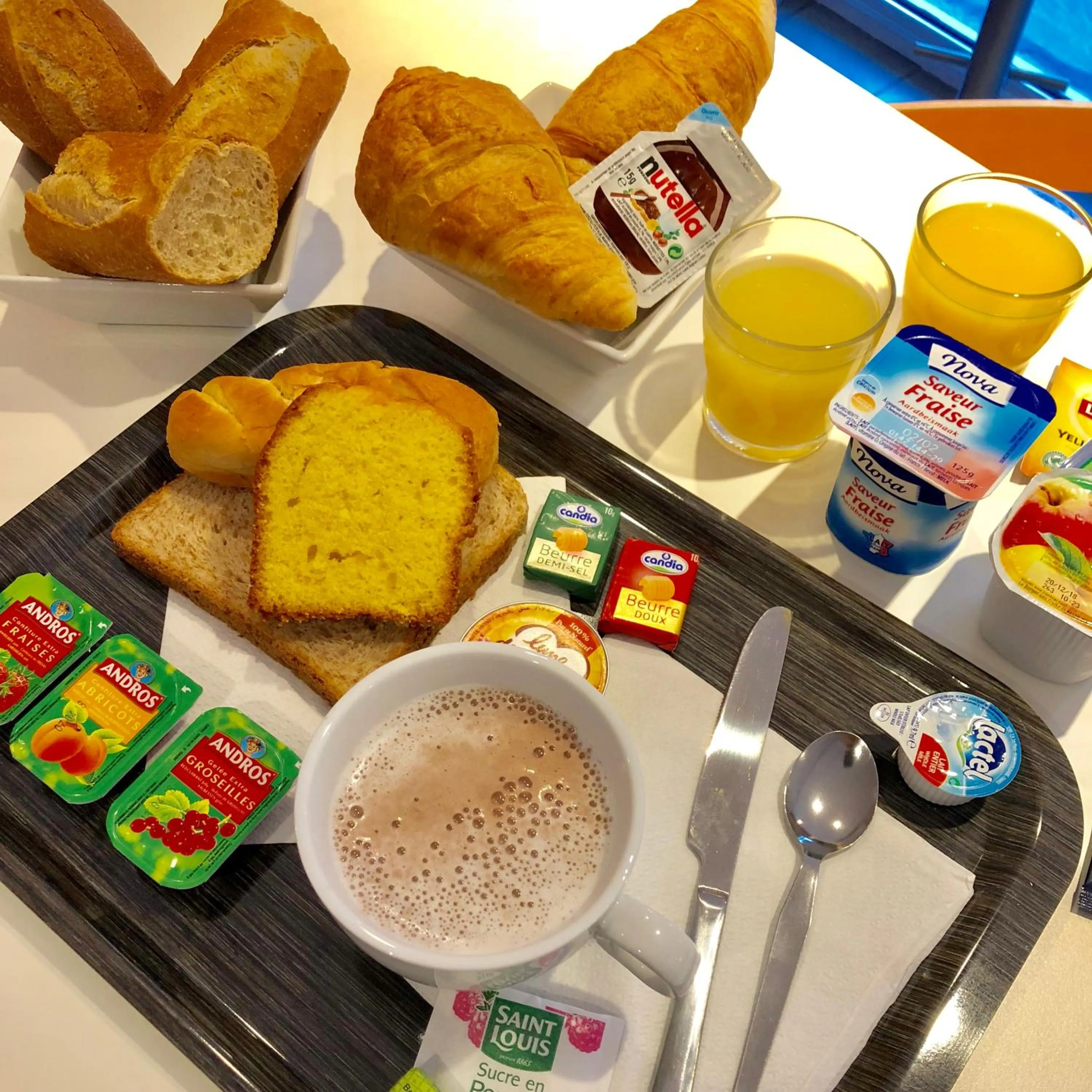 Continental breakfast in Premiere Classe Perpignan Sud