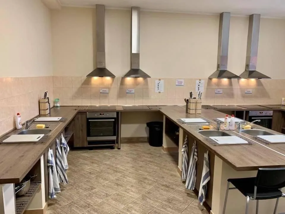 Kitchen or kitchenette in Hostel Hodonín