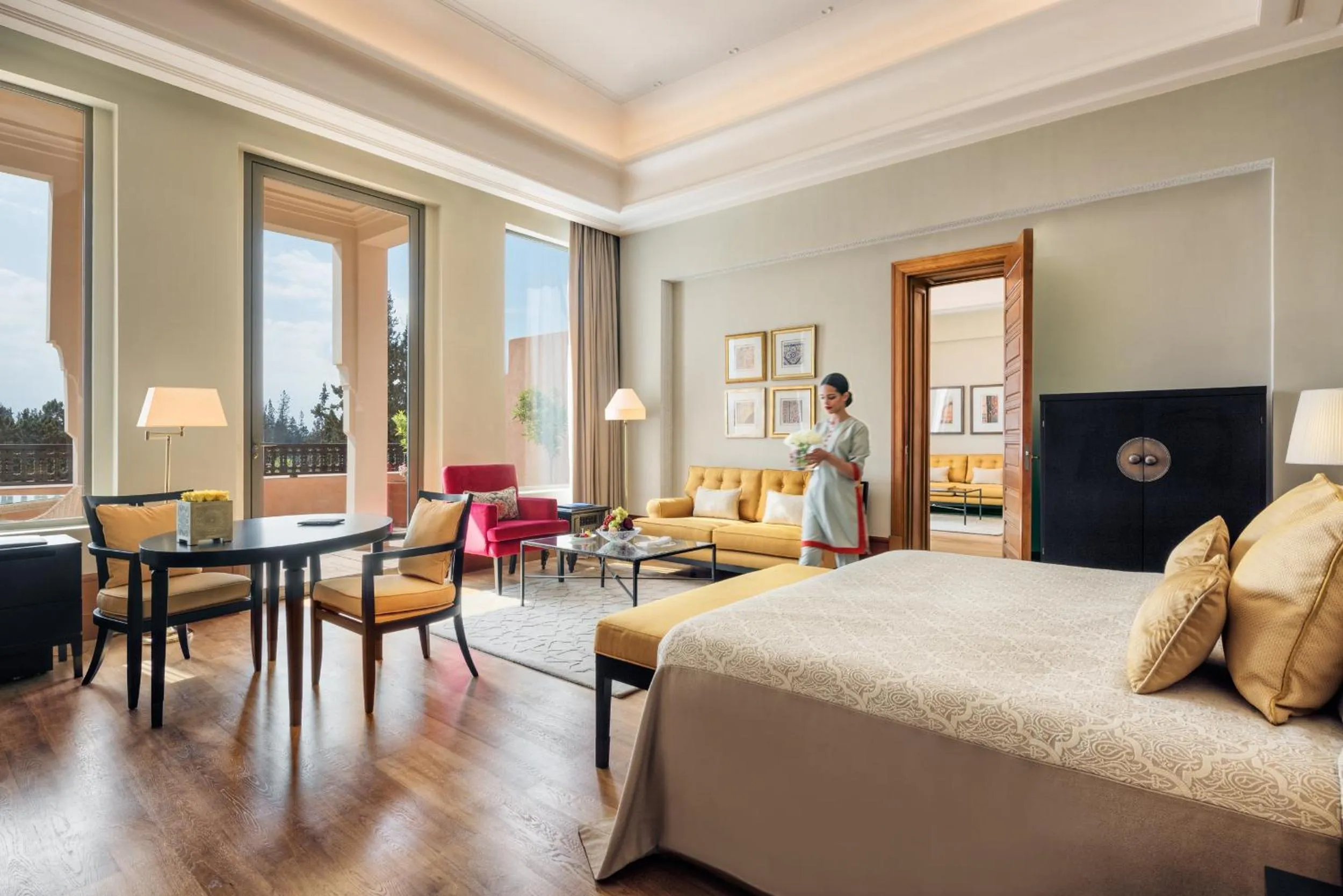 Photo of the whole room, Bed in The Oberoi Marrakech