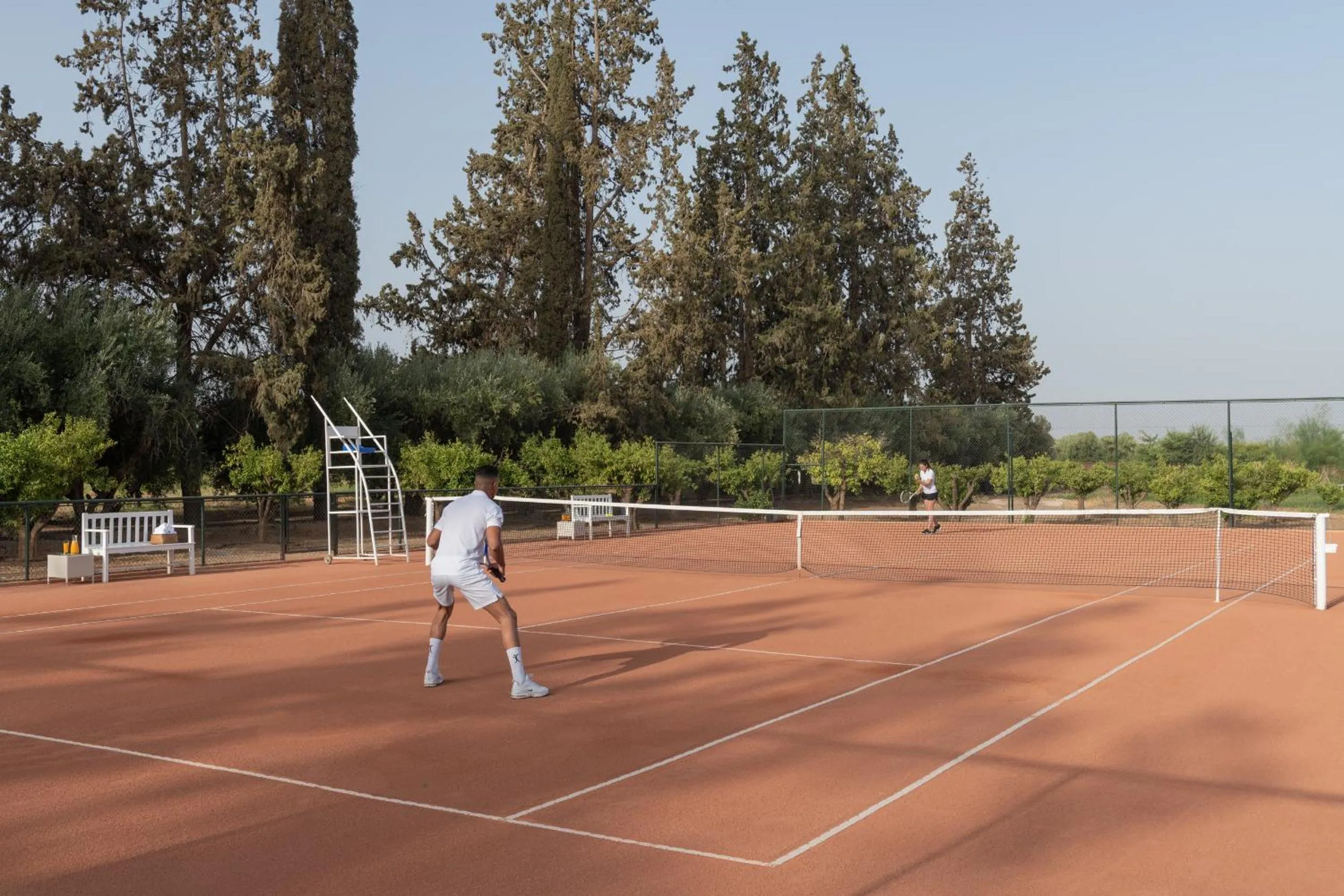 Tennis court in The Oberoi Marrakech