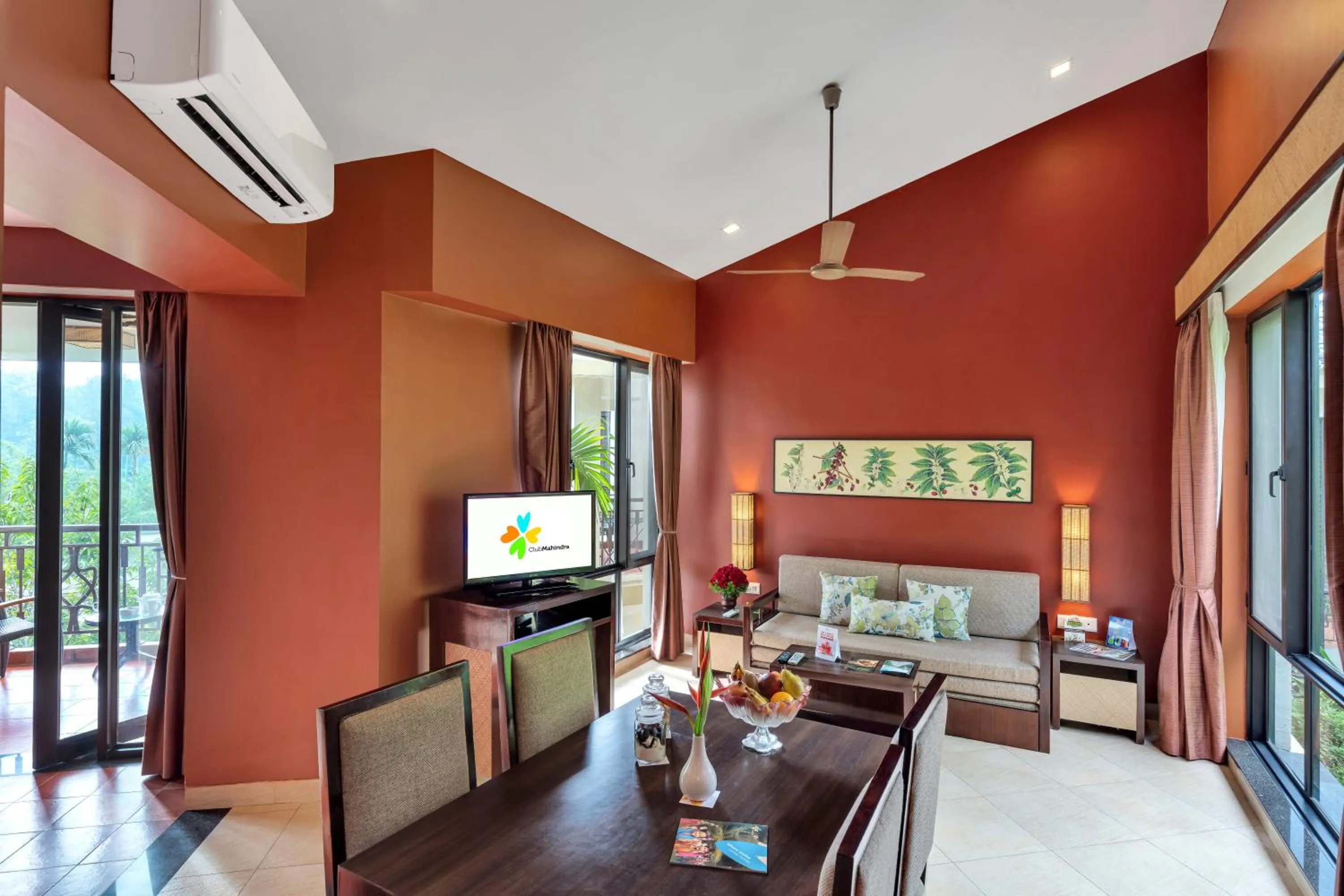 Living room in Club Mahindra Virajpet, Coorg