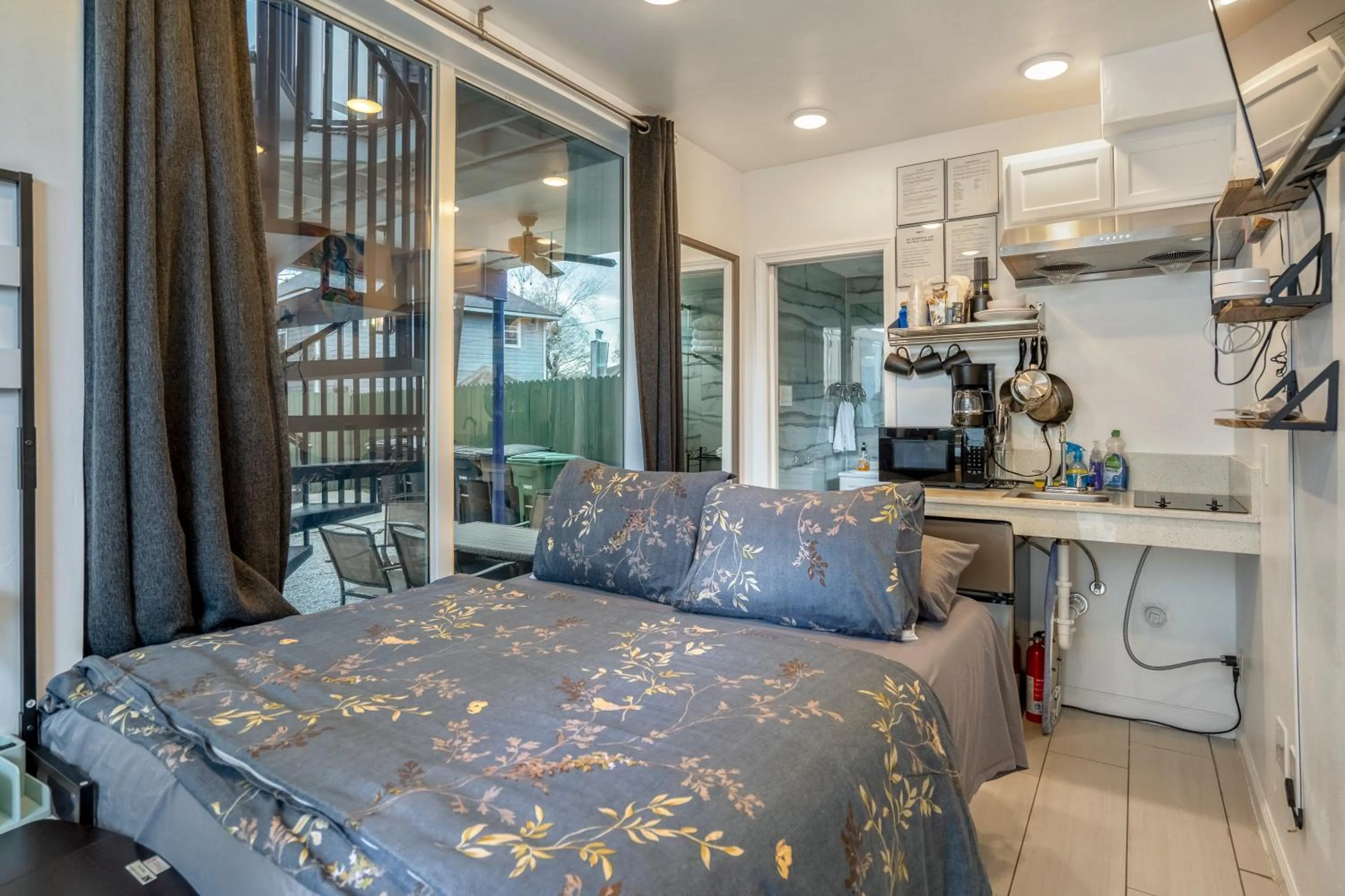 Bed in East Downtown Mico-luxe Container living pod #8