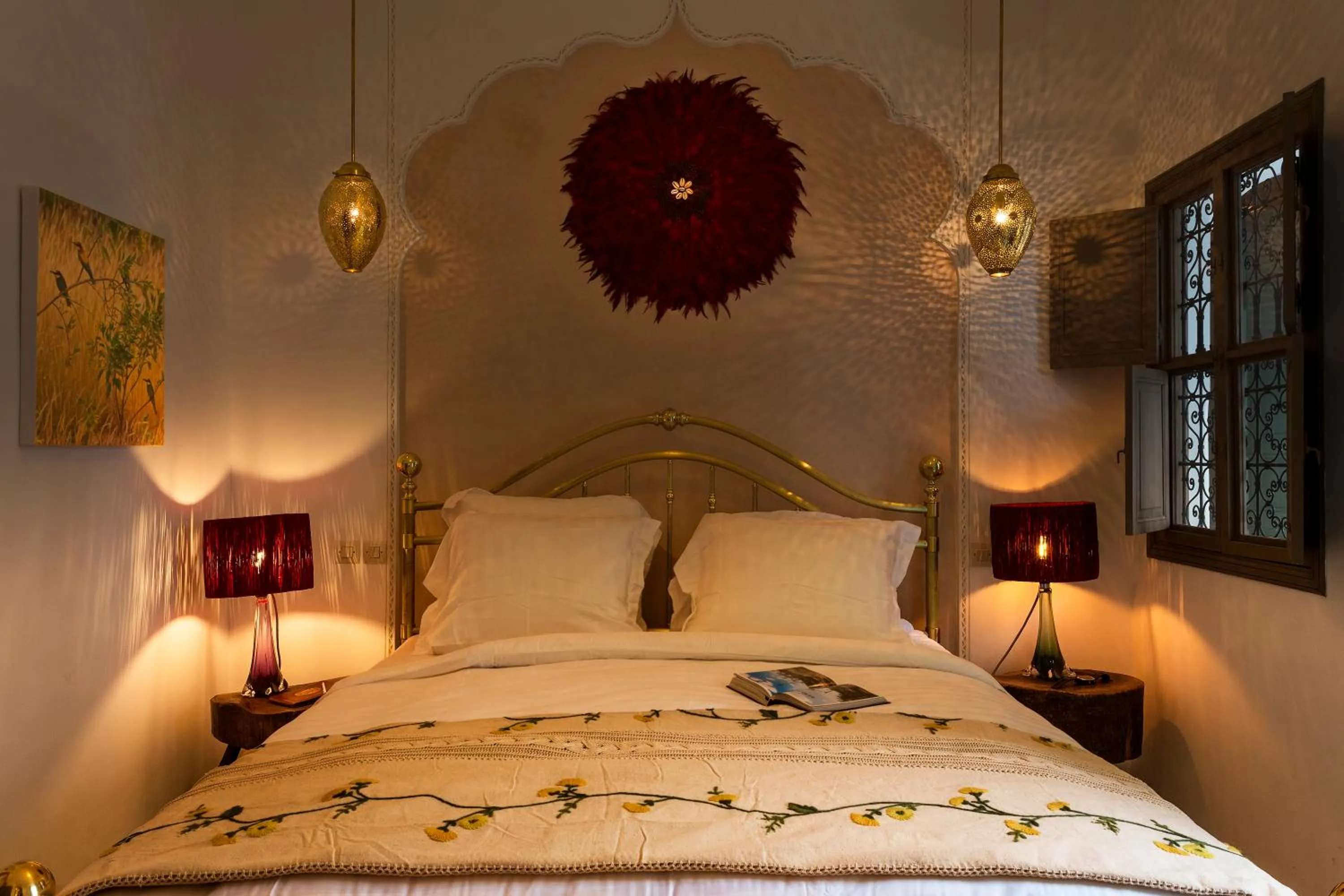 Bed in Riad Lumière