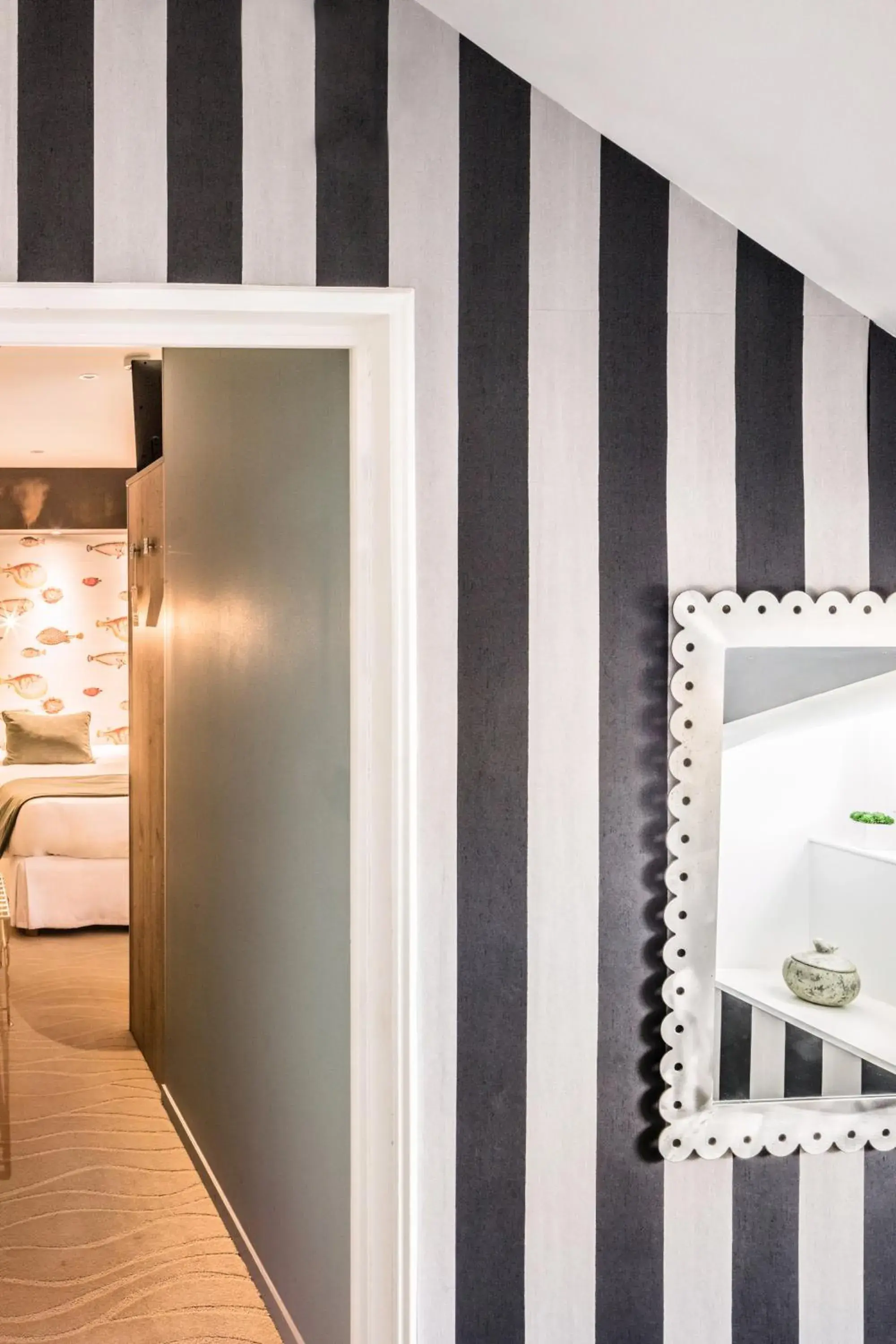 Bed in Hôtel Les Agapanthes-Logis Hôtel Bed in Hôtel Les Agapanthes-Logis Hôtel