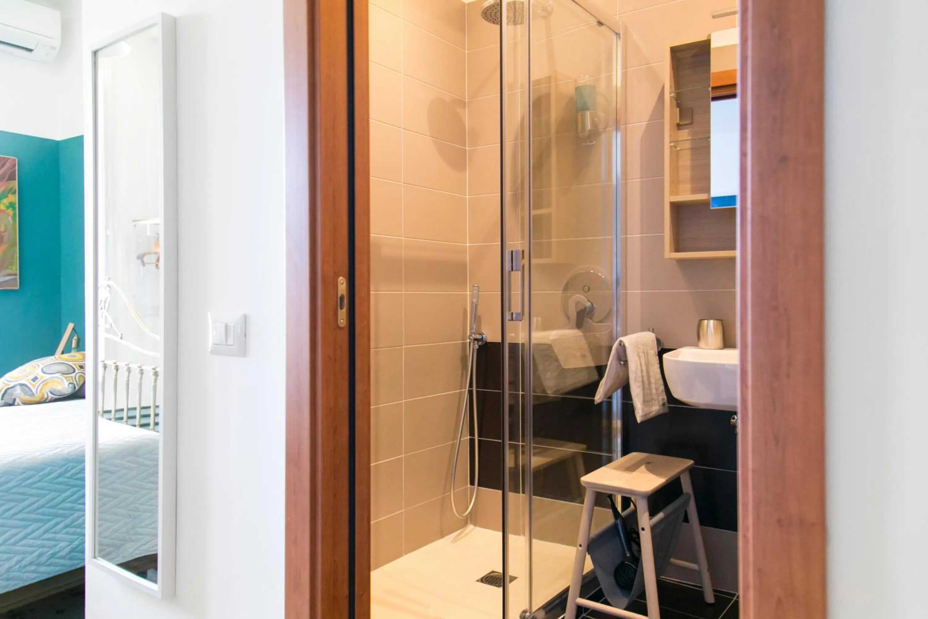 Bathroom, Bed in A Casa di Nina Guest House