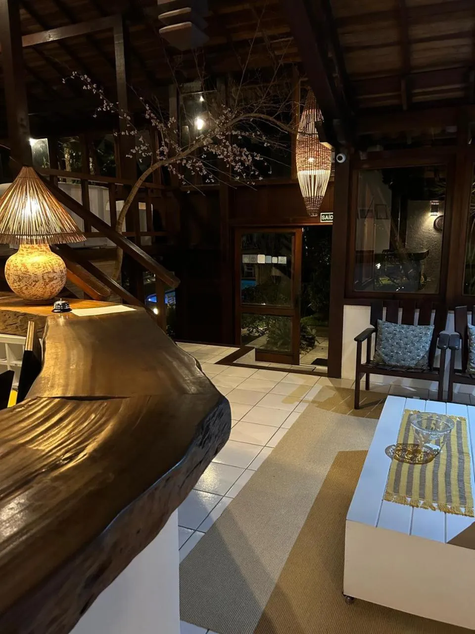 Lobby or reception, Bed in Pousada Coisa e Tao