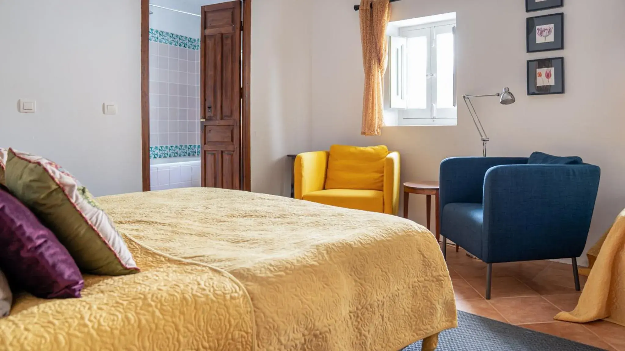 Seating area, Bed in Casa Aire de Lecrin Seating area, Bed in Casa Aire de Lecrin