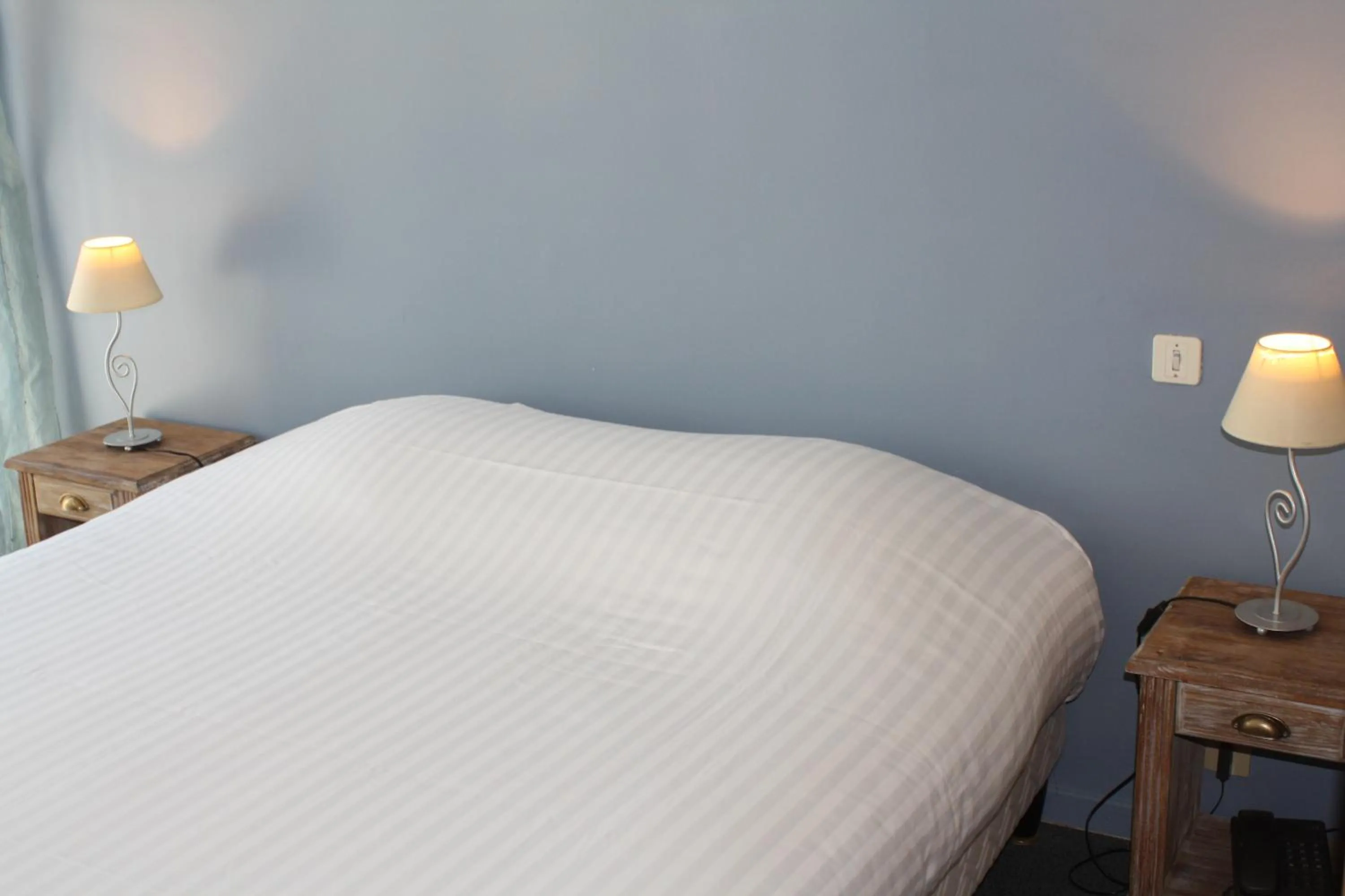 Bed in Logis Hotel du Midi