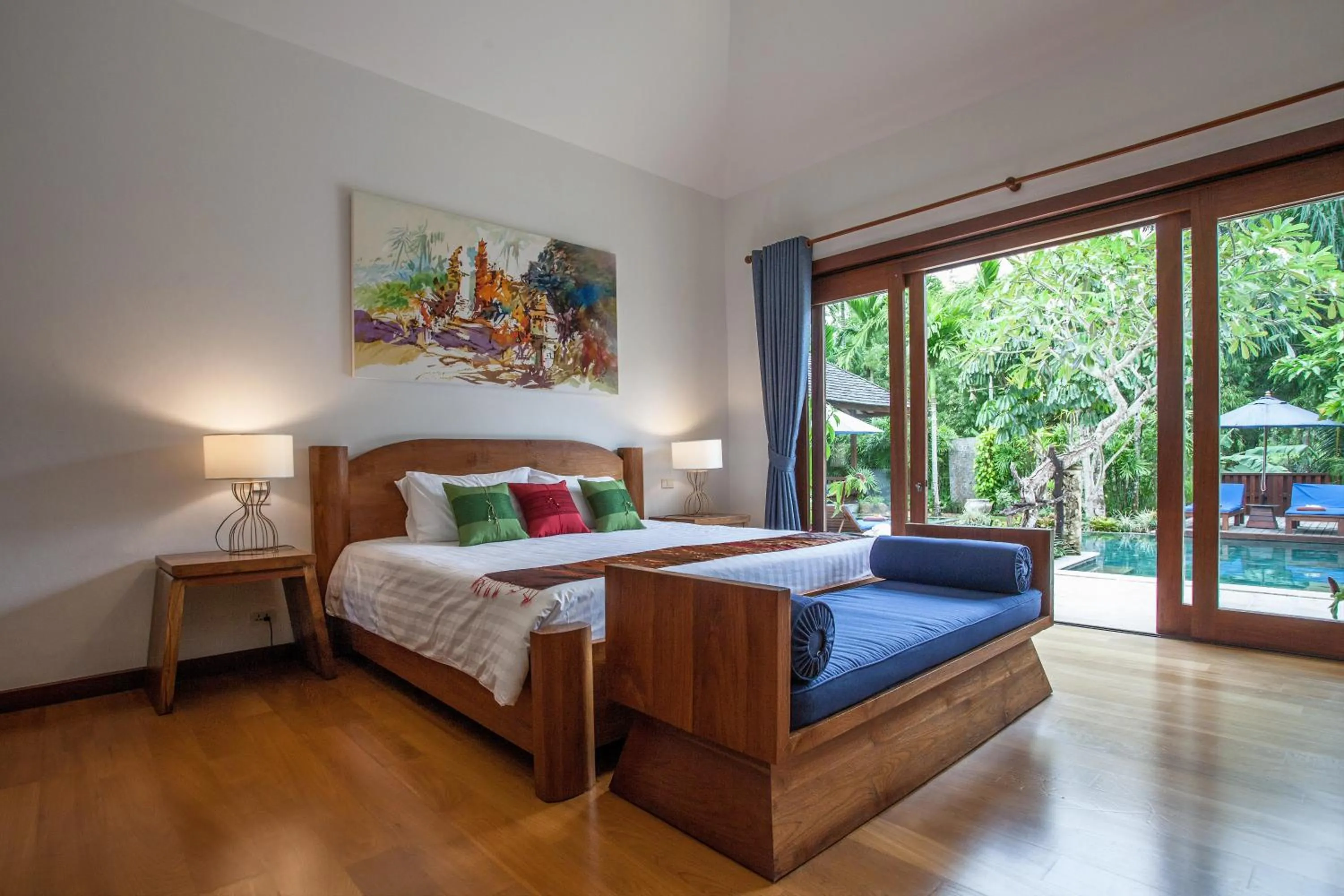 Bed in Baan Pinya Balinese Style Pool Villa