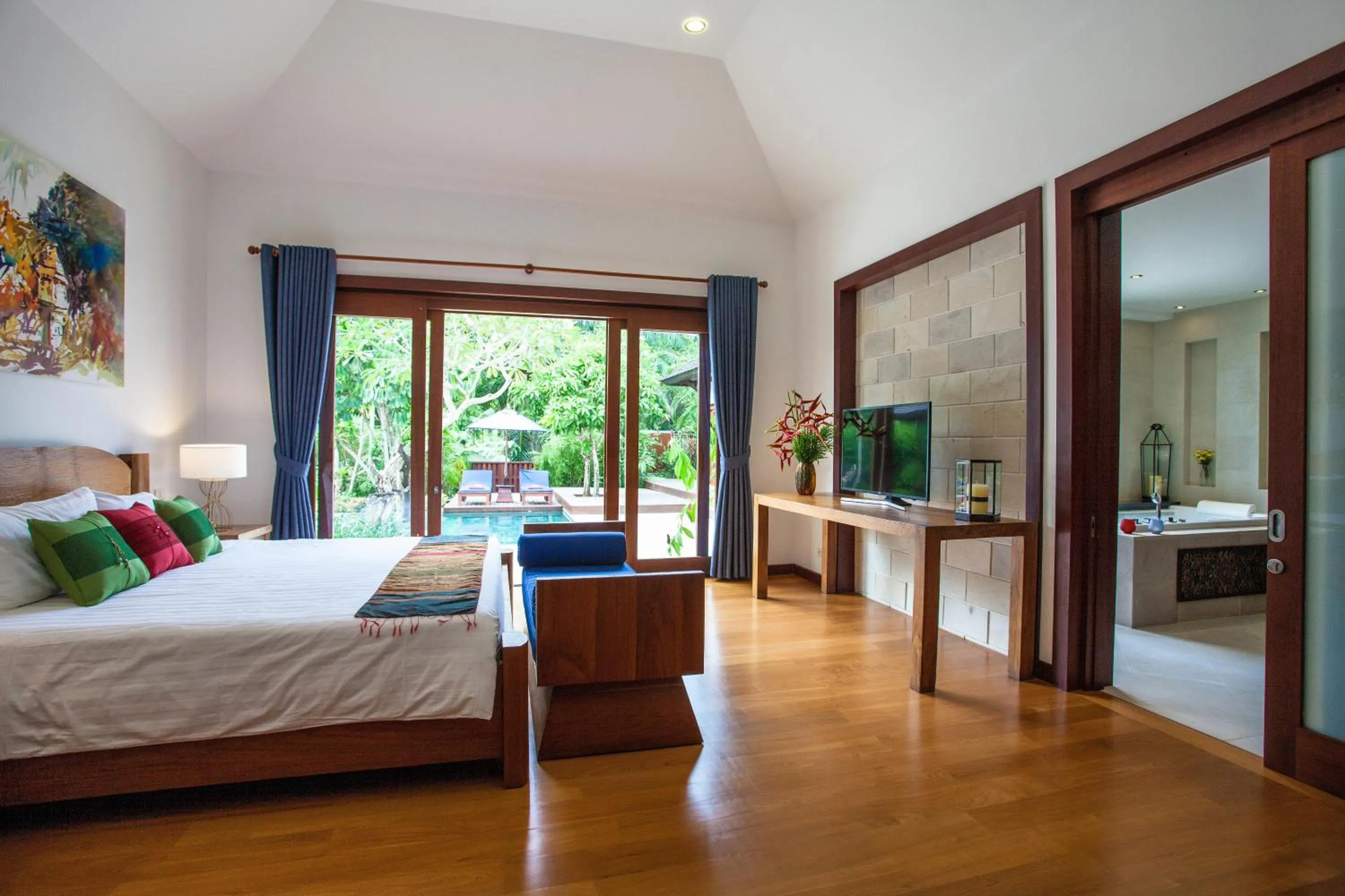 Bedroom, Bed in Baan Pinya Balinese Style Pool Villa