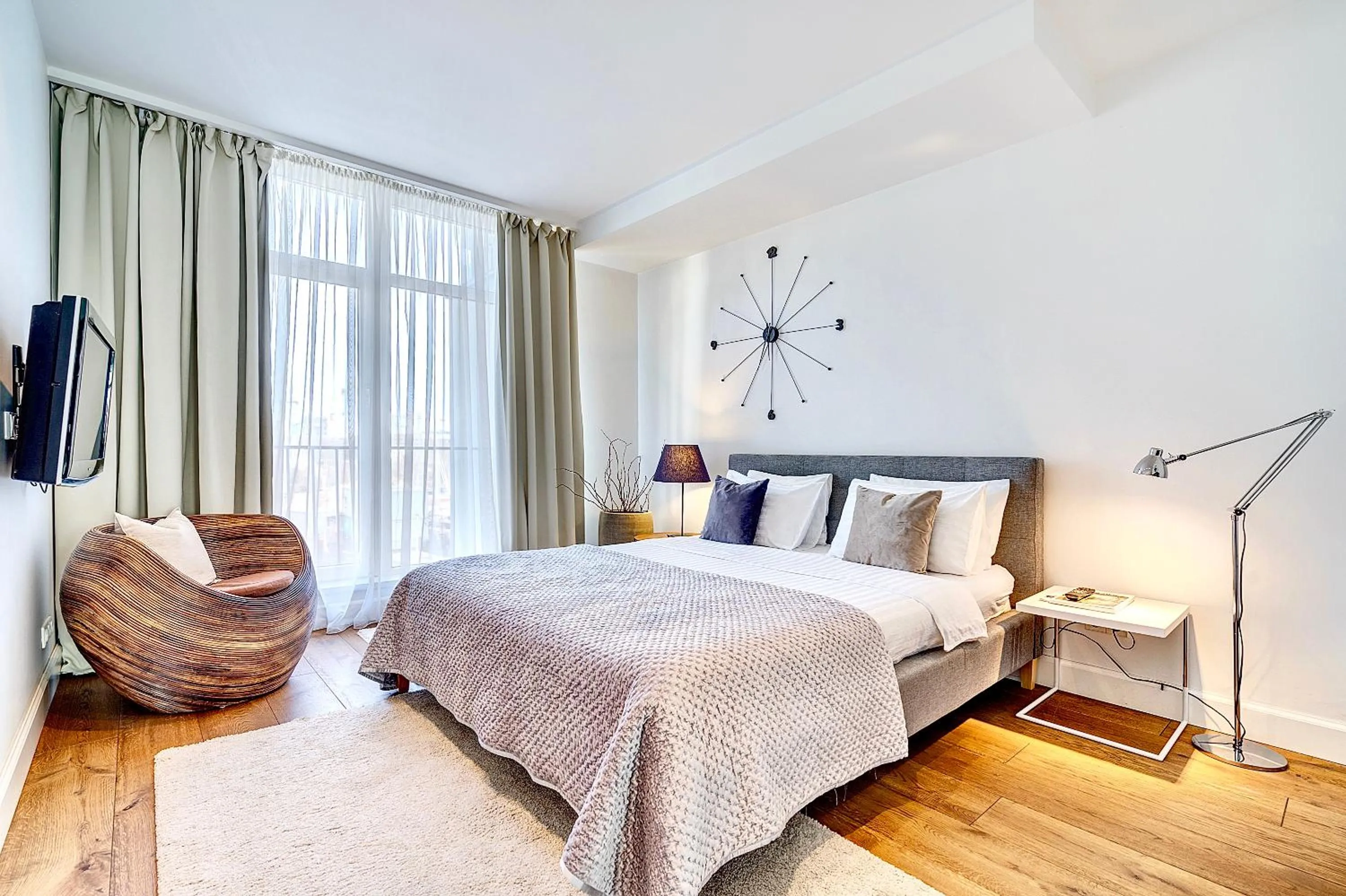 Bed in Vilnius Apartments & Suites