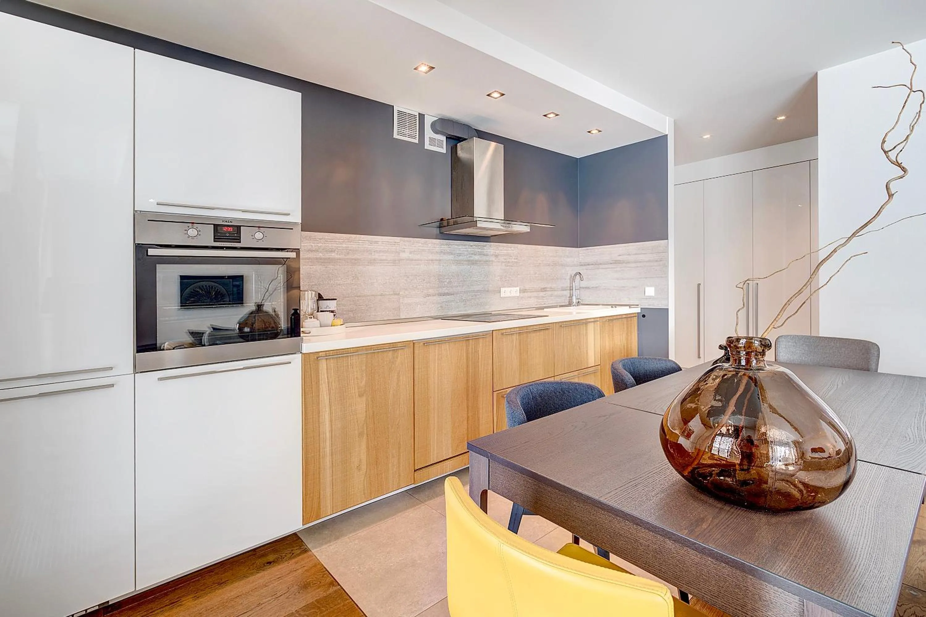 Kitchen or kitchenette in Vilnius Apartments & Suites