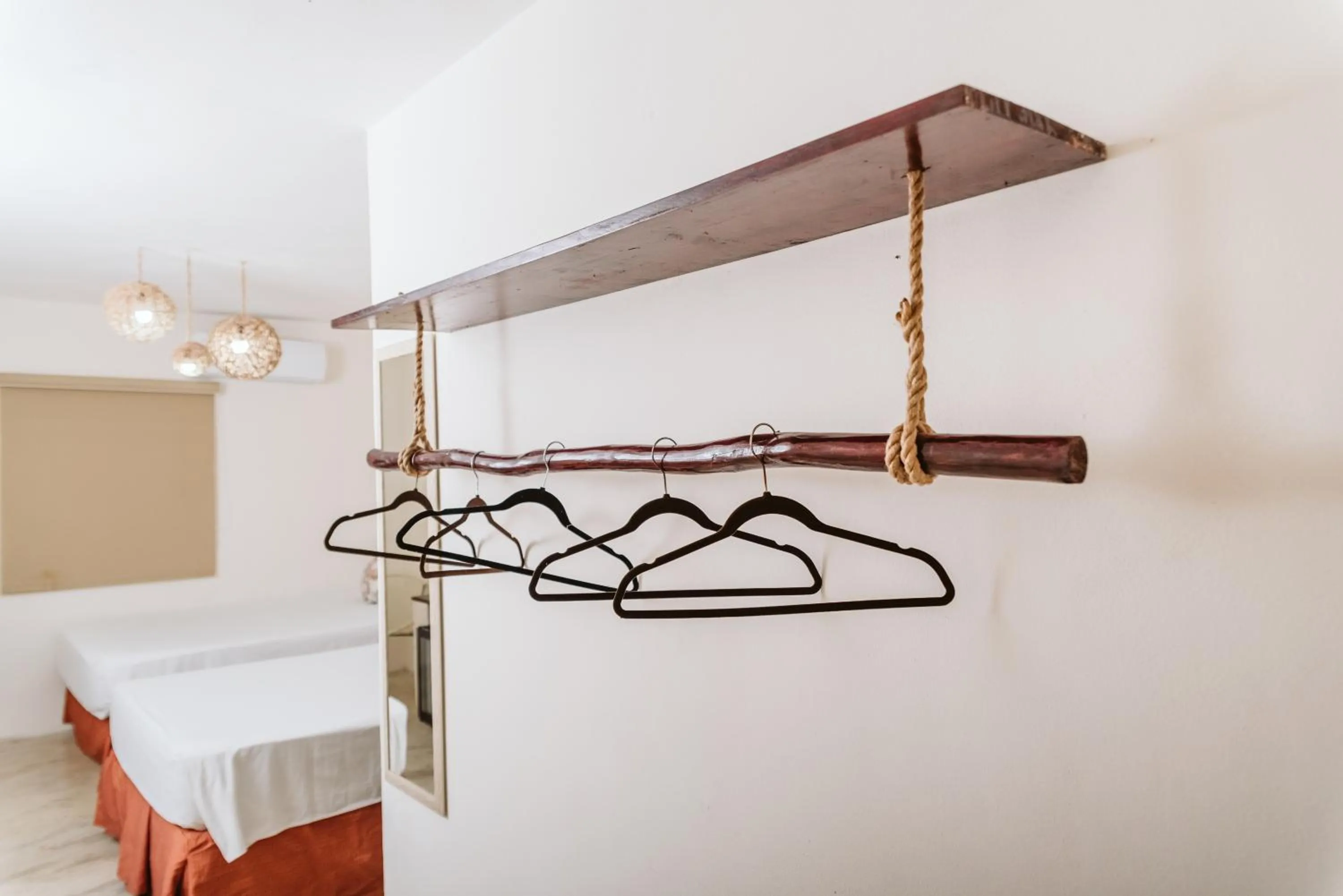 wardrobe, Bed in Ahava Hotel