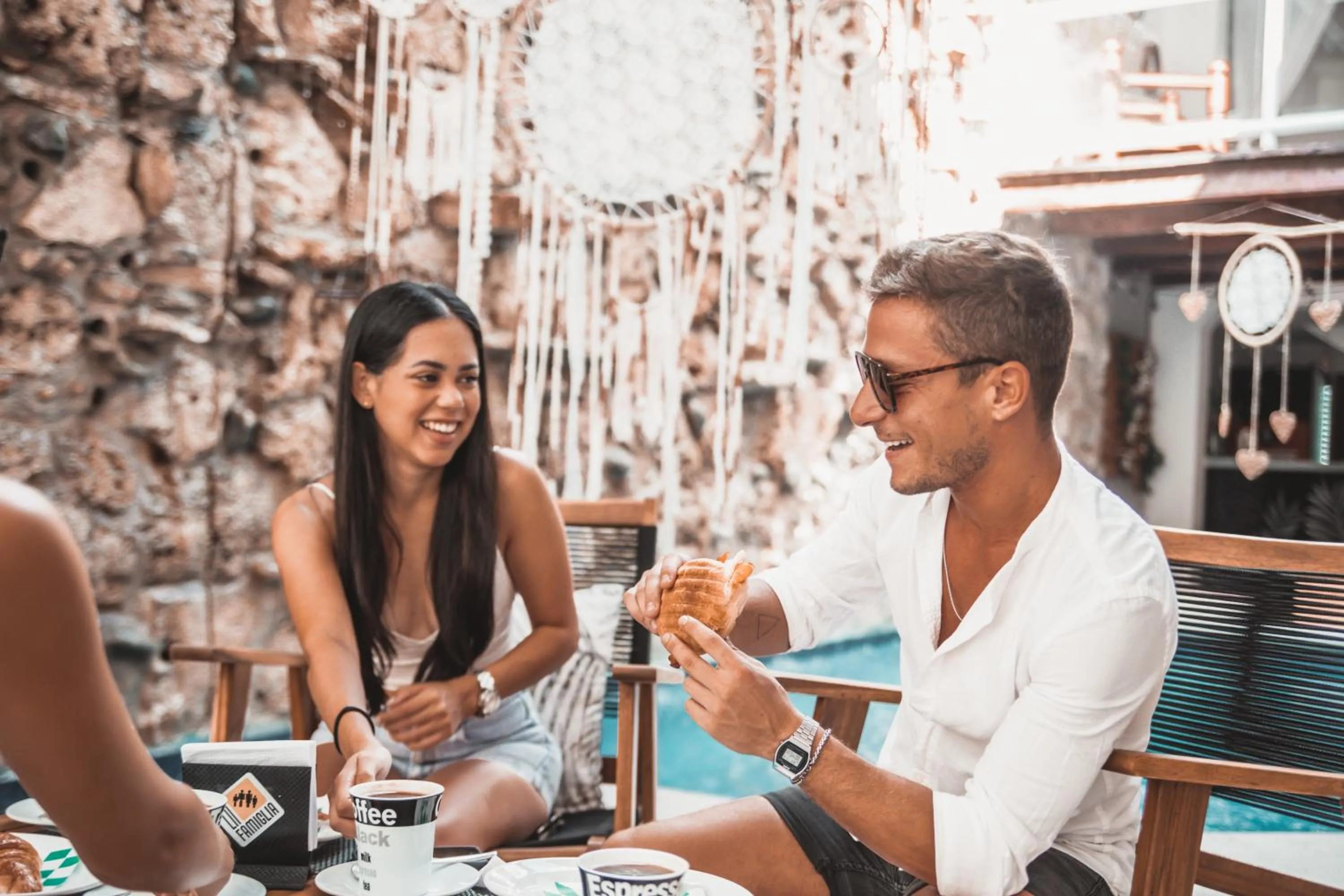 Patio in Ahava Hotel