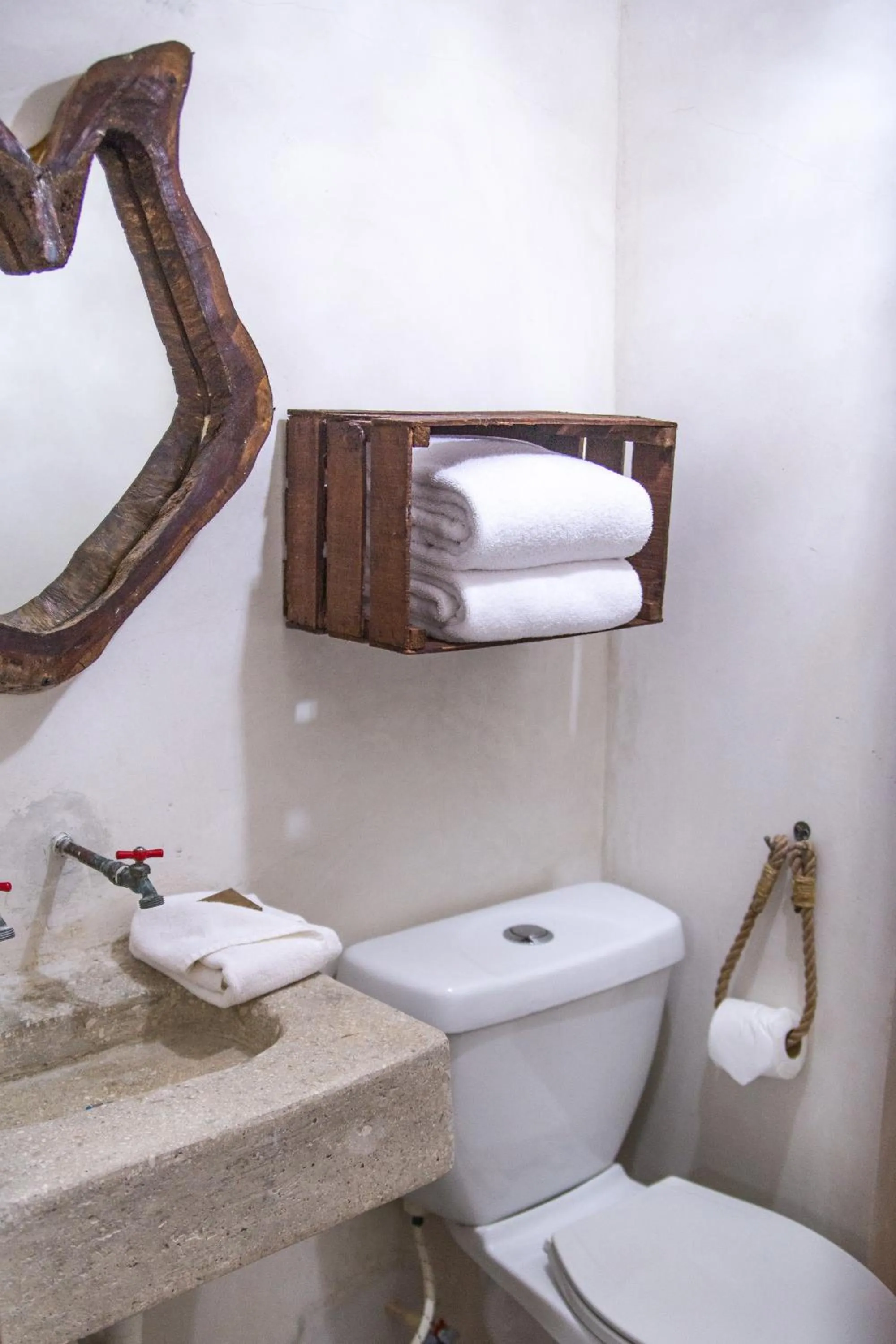 Bathroom in Ahava Hotel