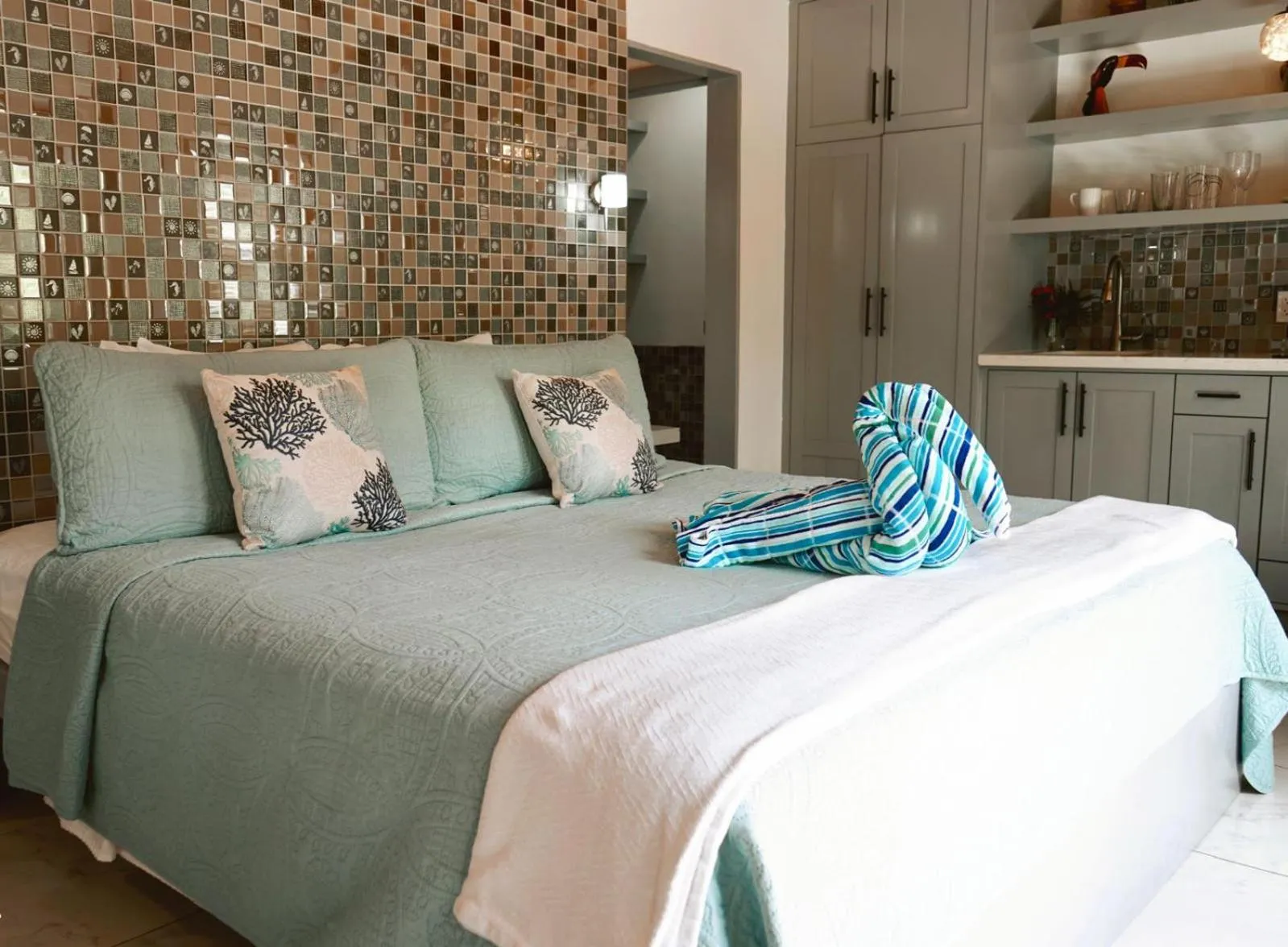 Bed in Mangata Villas Adults Only