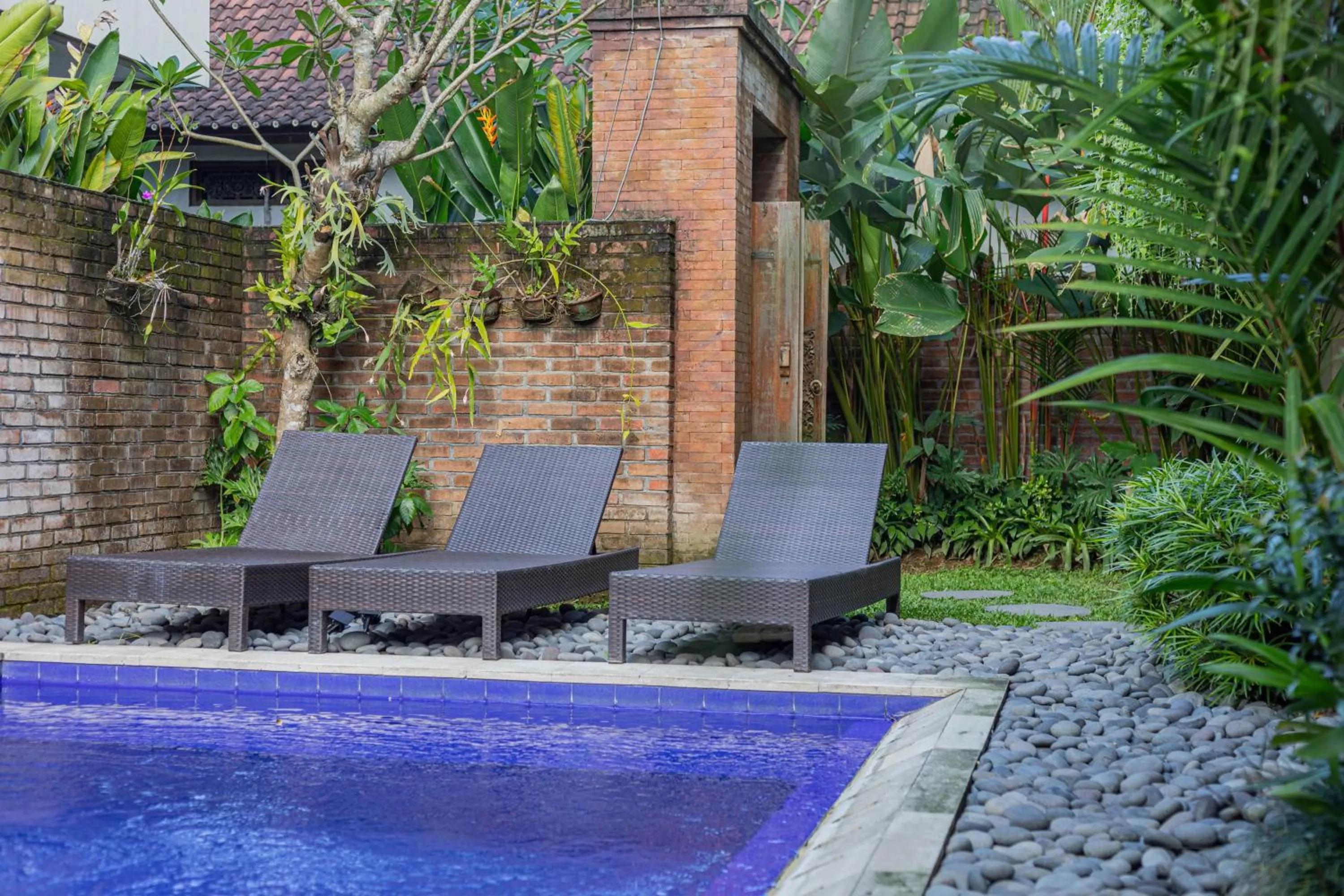 Swimming pool in Komala Homestay