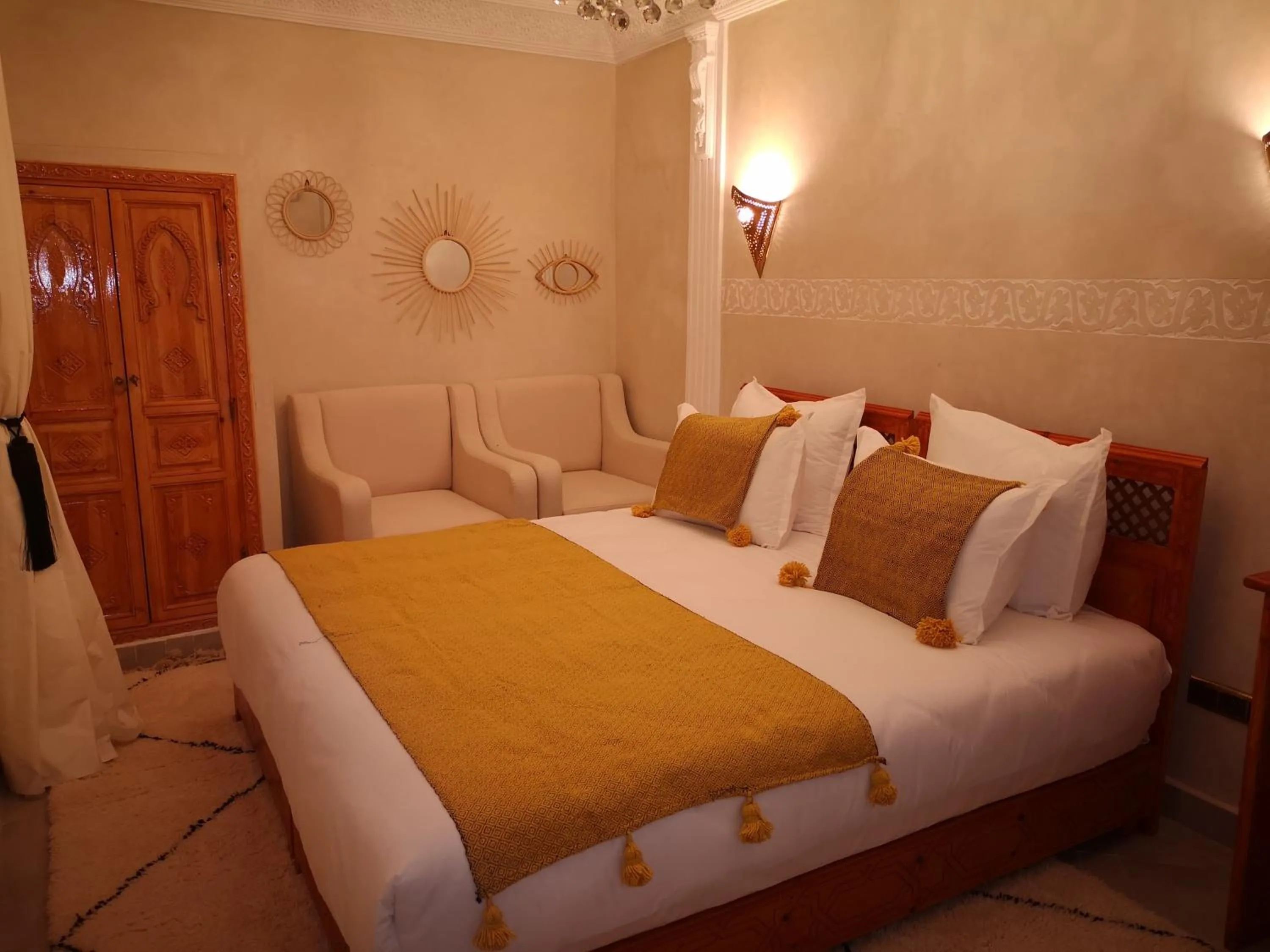 Bed in Riad azra Marrakech
