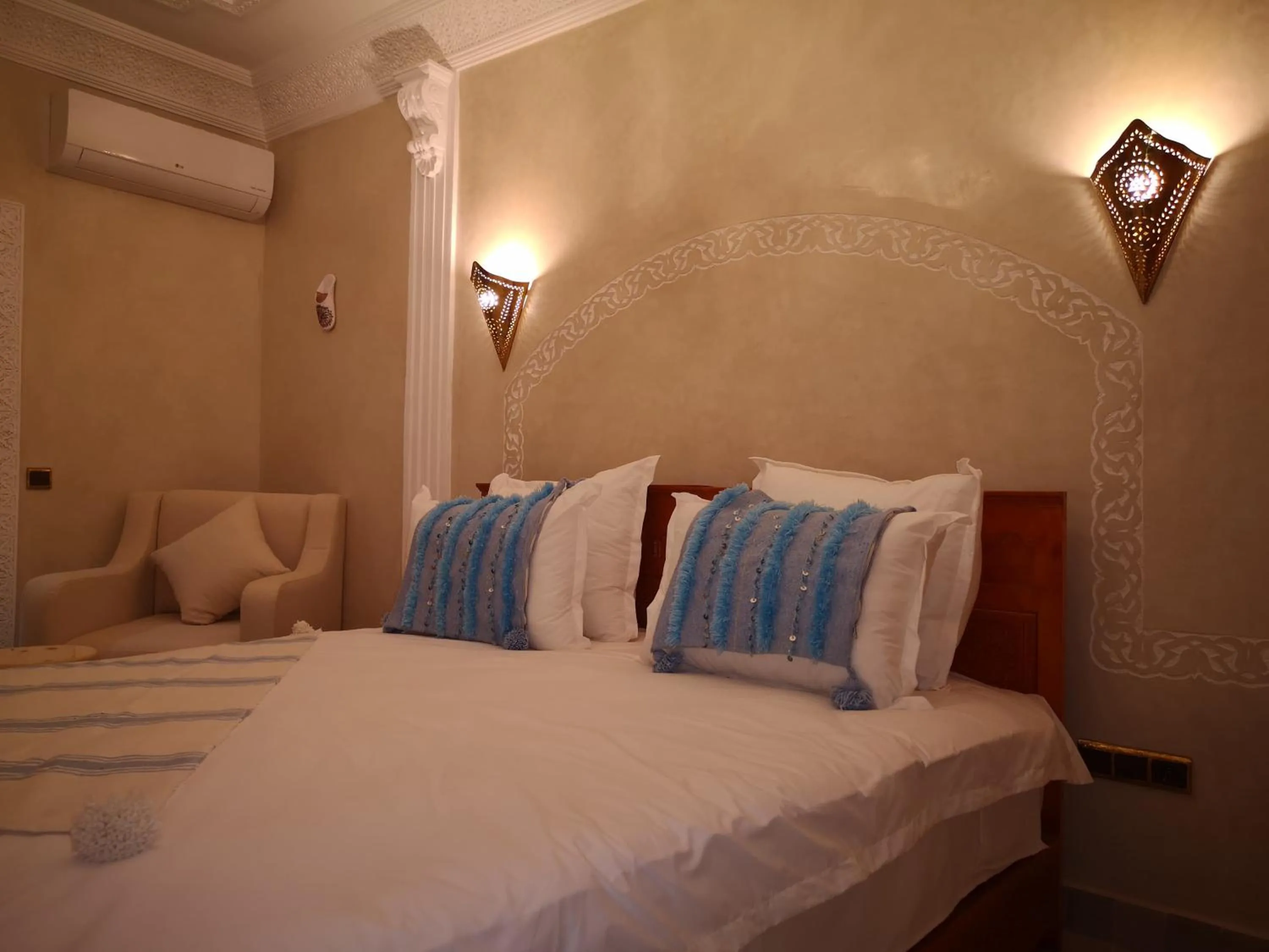 Bed in Riad azra Marrakech