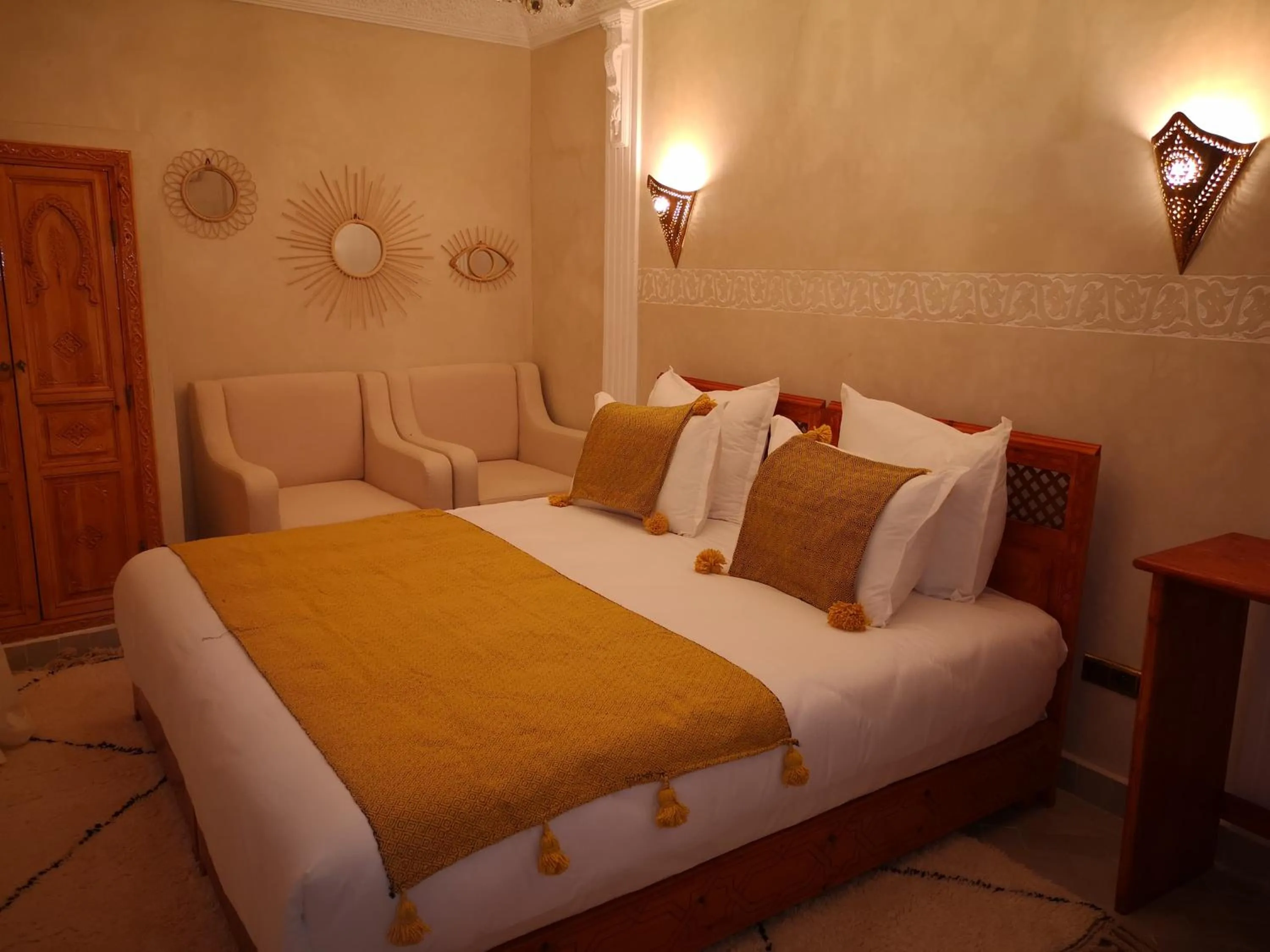 Bed in Riad azra Marrakech