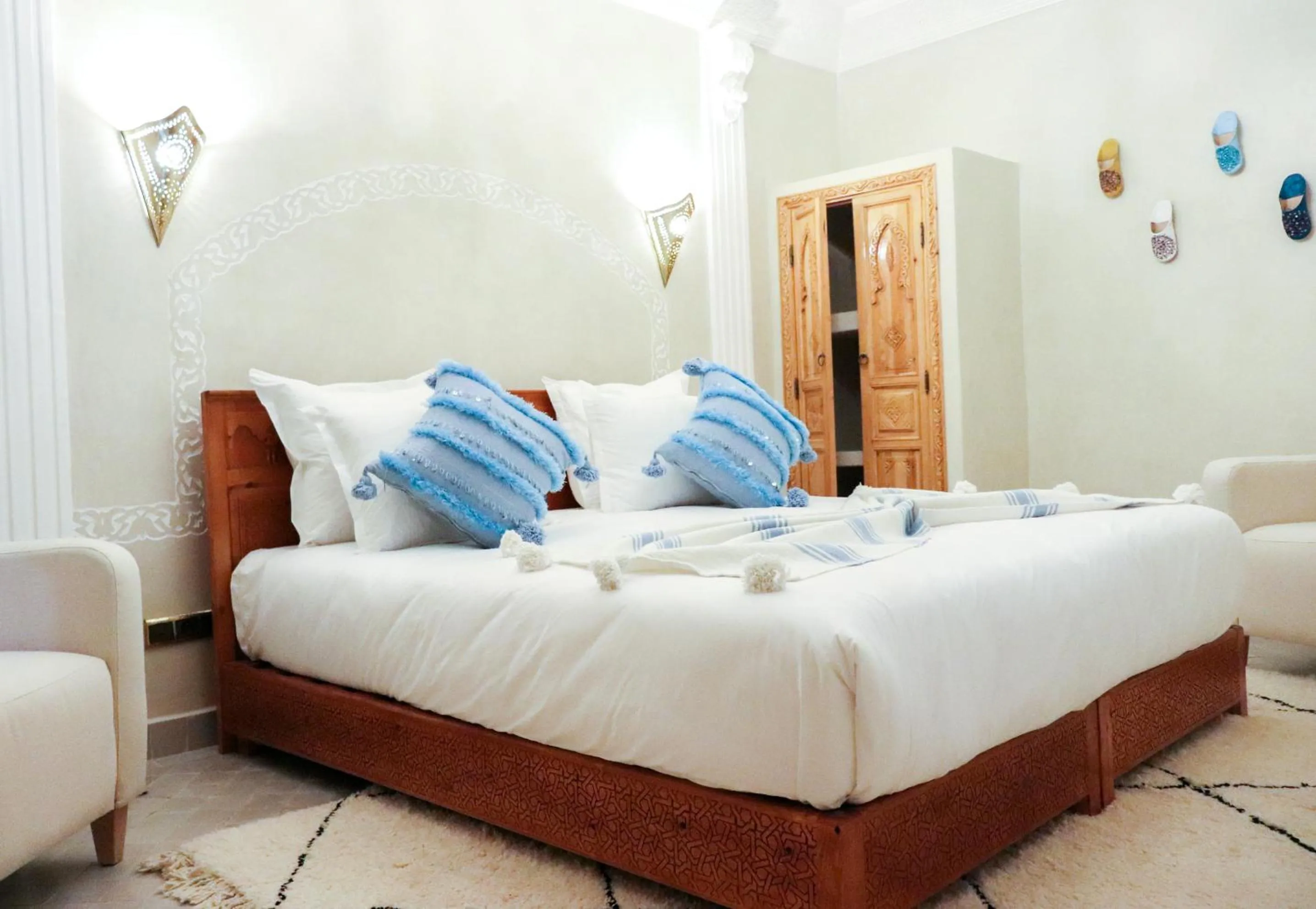 Bed in Riad azra Marrakech